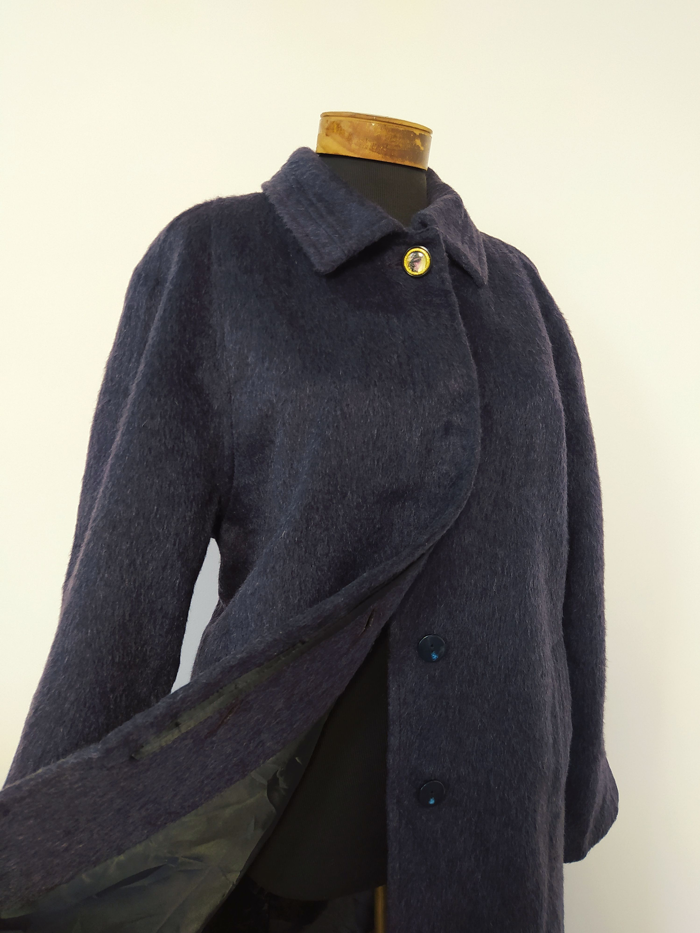 Abrigo mujer Lana Virgen Llama Violeta - Talla ML  8