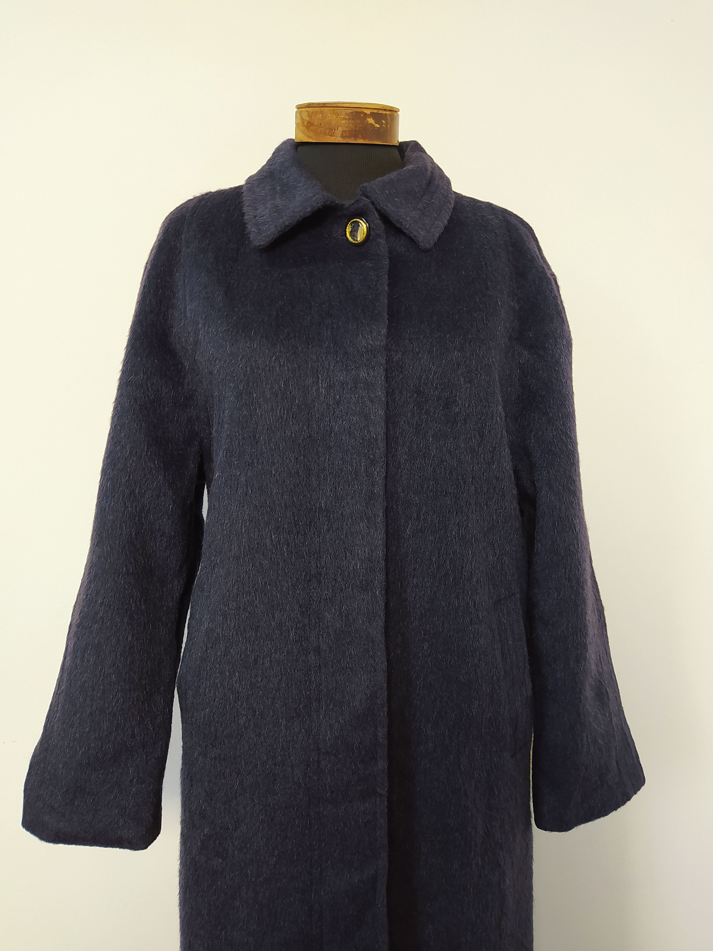 Abrigo mujer Lana Virgen Llama Violeta - Talla ML  9