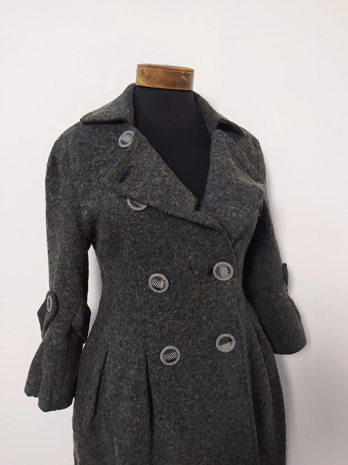 Abrigo mujer Princesa Marinero Lana Plomo Talla S - MM69 4