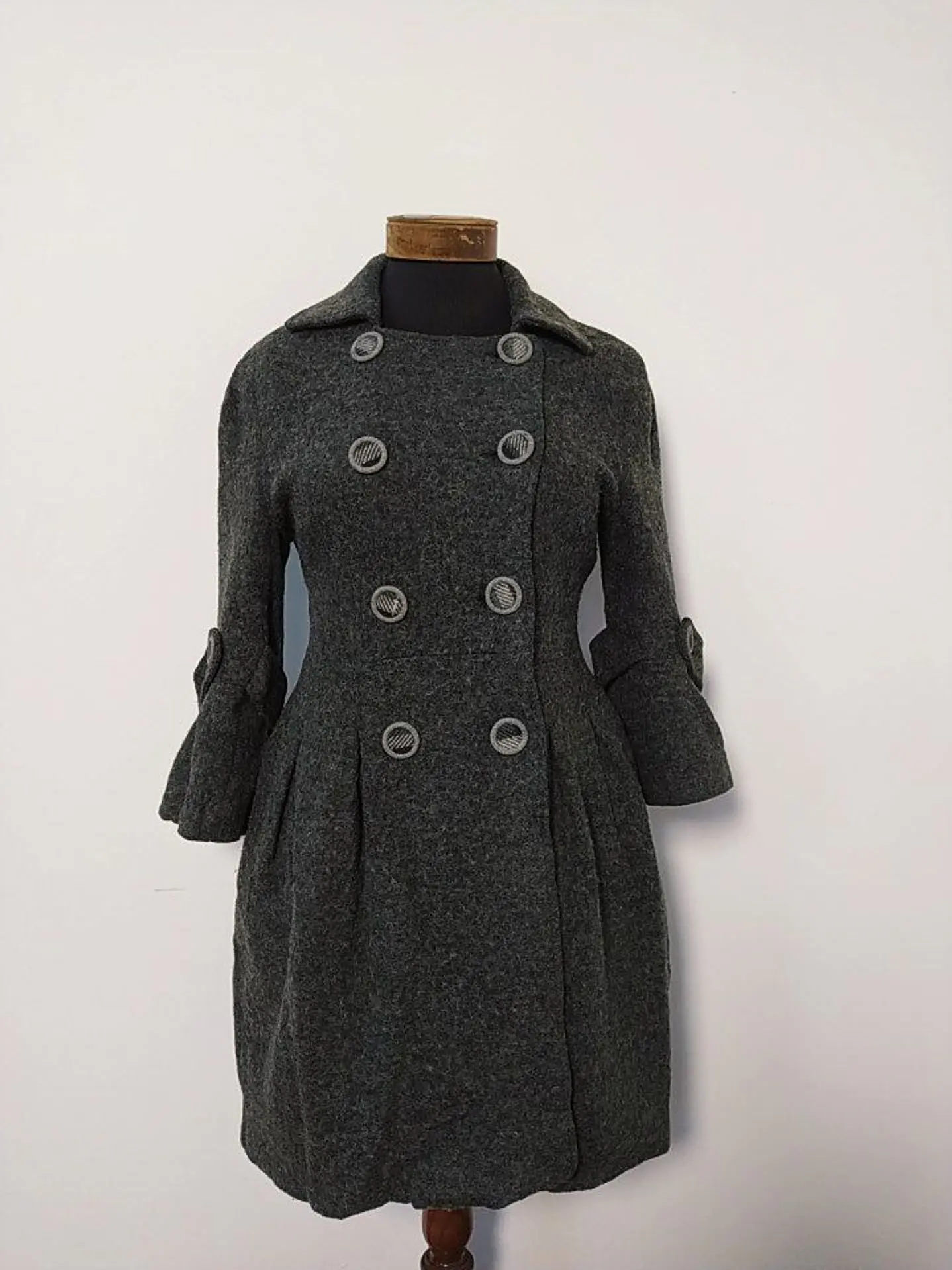 Abrigo mujer Princesa Marinero Lana Plomo Talla S - MM69 9