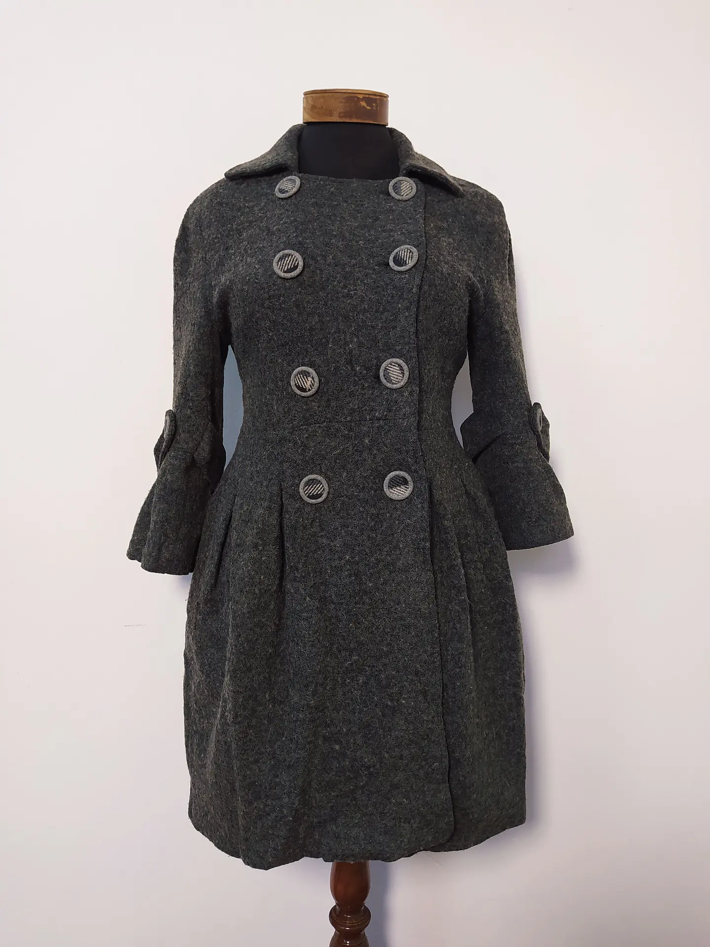 Abrigo mujer Princesa Marinero Lana Plomo Talla S - MM69 10