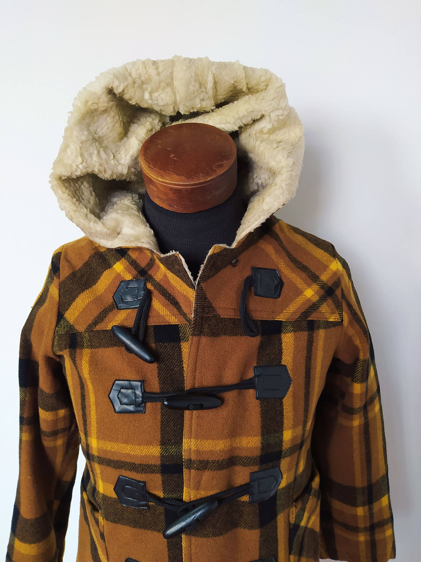 Abrigo Montgomery niño Café Cuadros Talla XS - Código C143 4