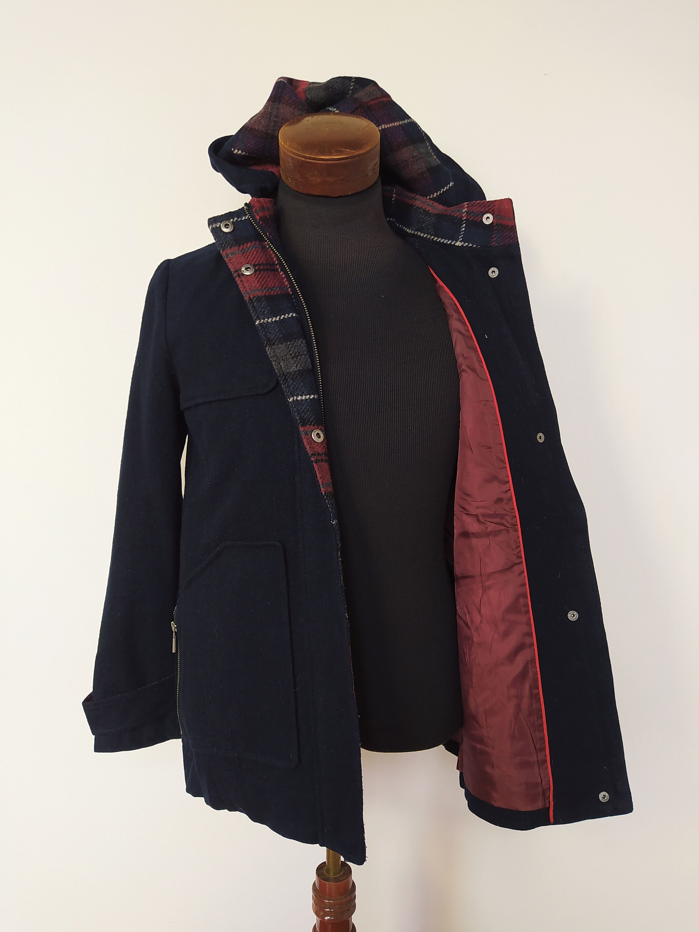 Abrigo Tommy Hilfigier lana hombre juvenil Azul Talla XXS  - Código C151 2