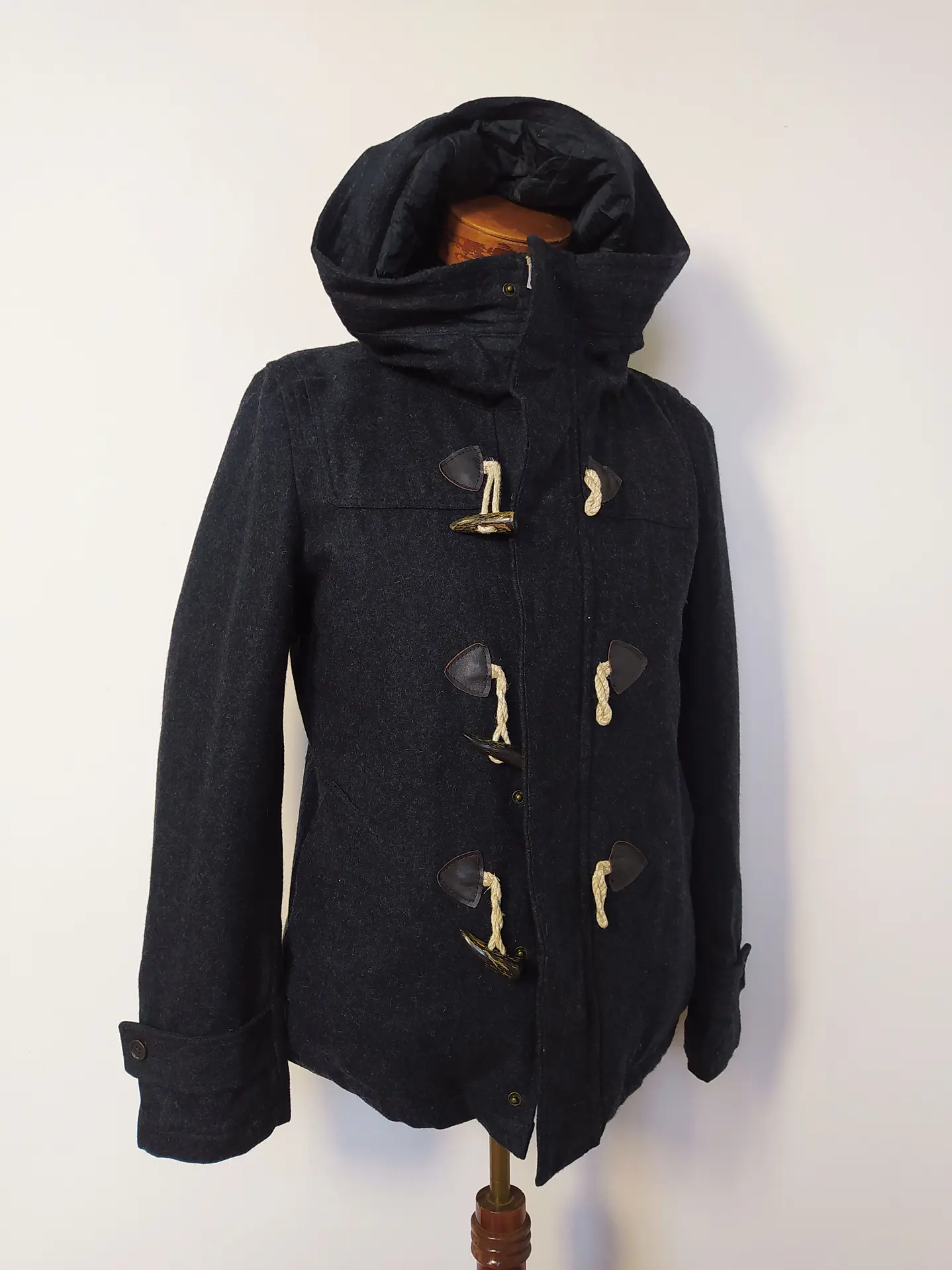 Abrigo Montgomery lana hombre Purples and Yellow Plomo Talla S  2