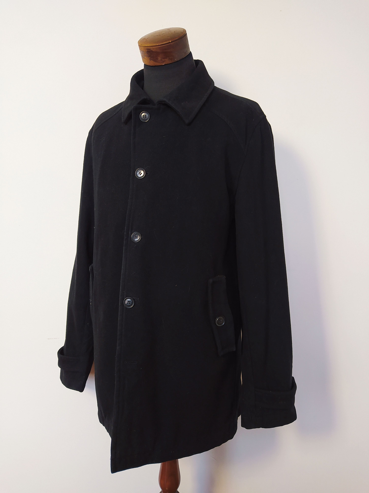 Abrigo lana hombre Negro Talla L - Código C180 2