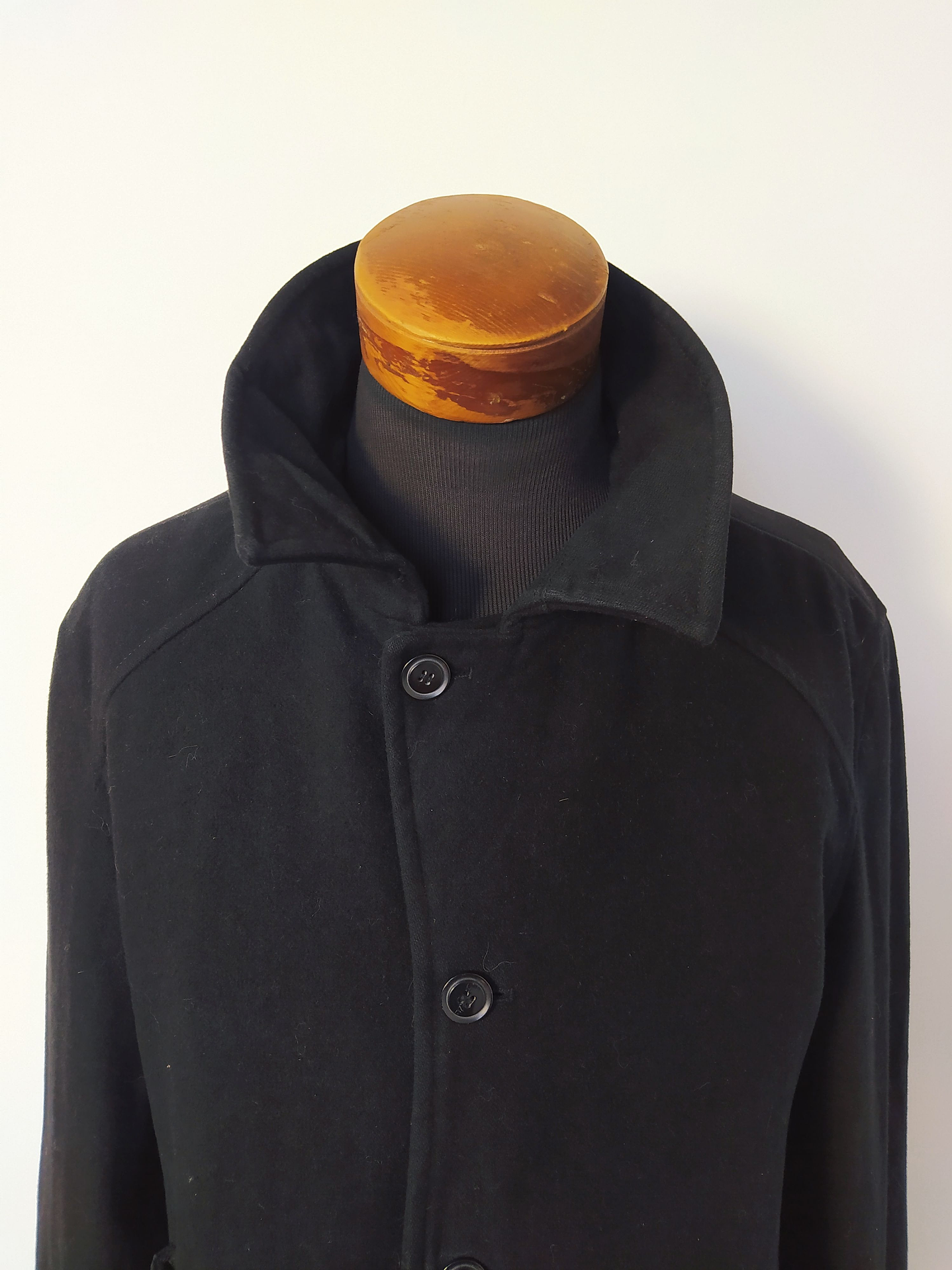 Abrigo lana hombre Negro Talla L - Código C180 5