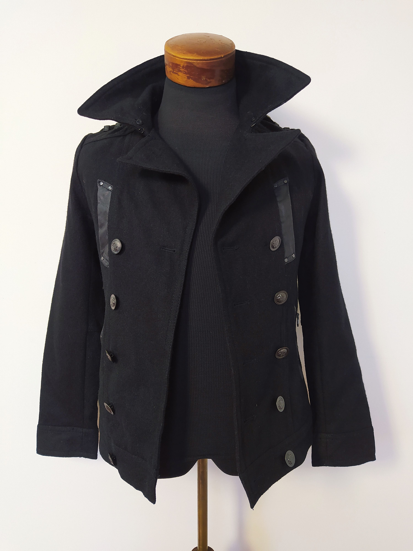 Abrigo Marinero lana hombre Fuga Negro Talla XXS - Código C175 1