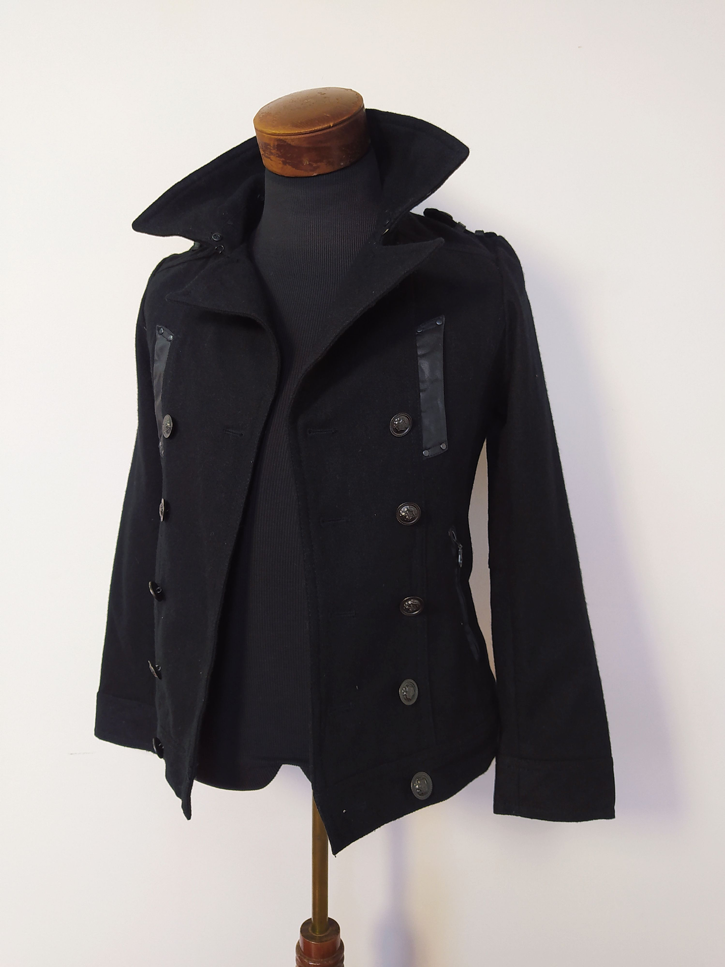 Abrigo Marinero lana hombre Fuga Negro Talla XXS - Código C175 2