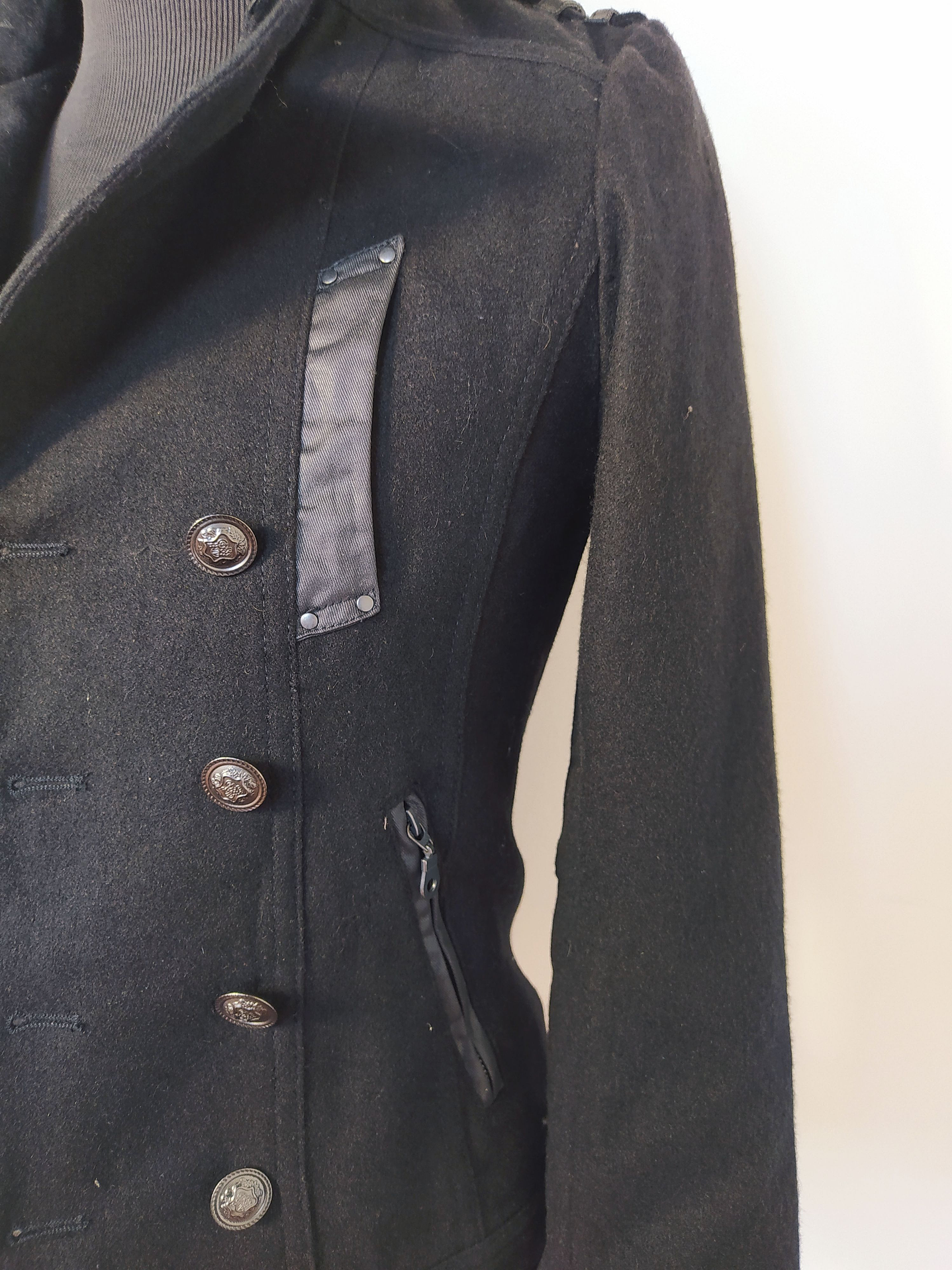 Abrigo Marinero lana hombre Fuga Negro Talla XXS - Código C175 3