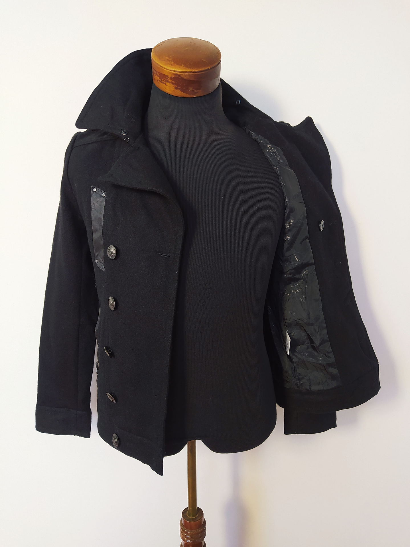 Abrigo Marinero lana hombre Fuga Negro Talla XXS - Código C175 5