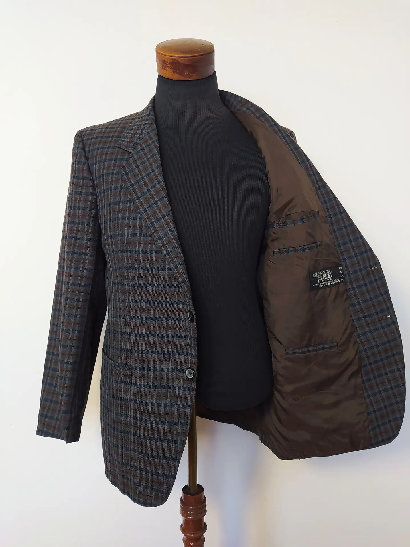 Blazer lana virgen hombre veston TALLA M - BH80 3