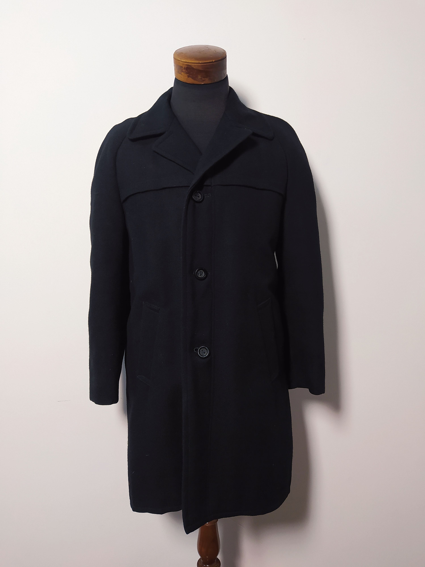 Abrigo hombre Lana grueso Negro S - Código C197 2