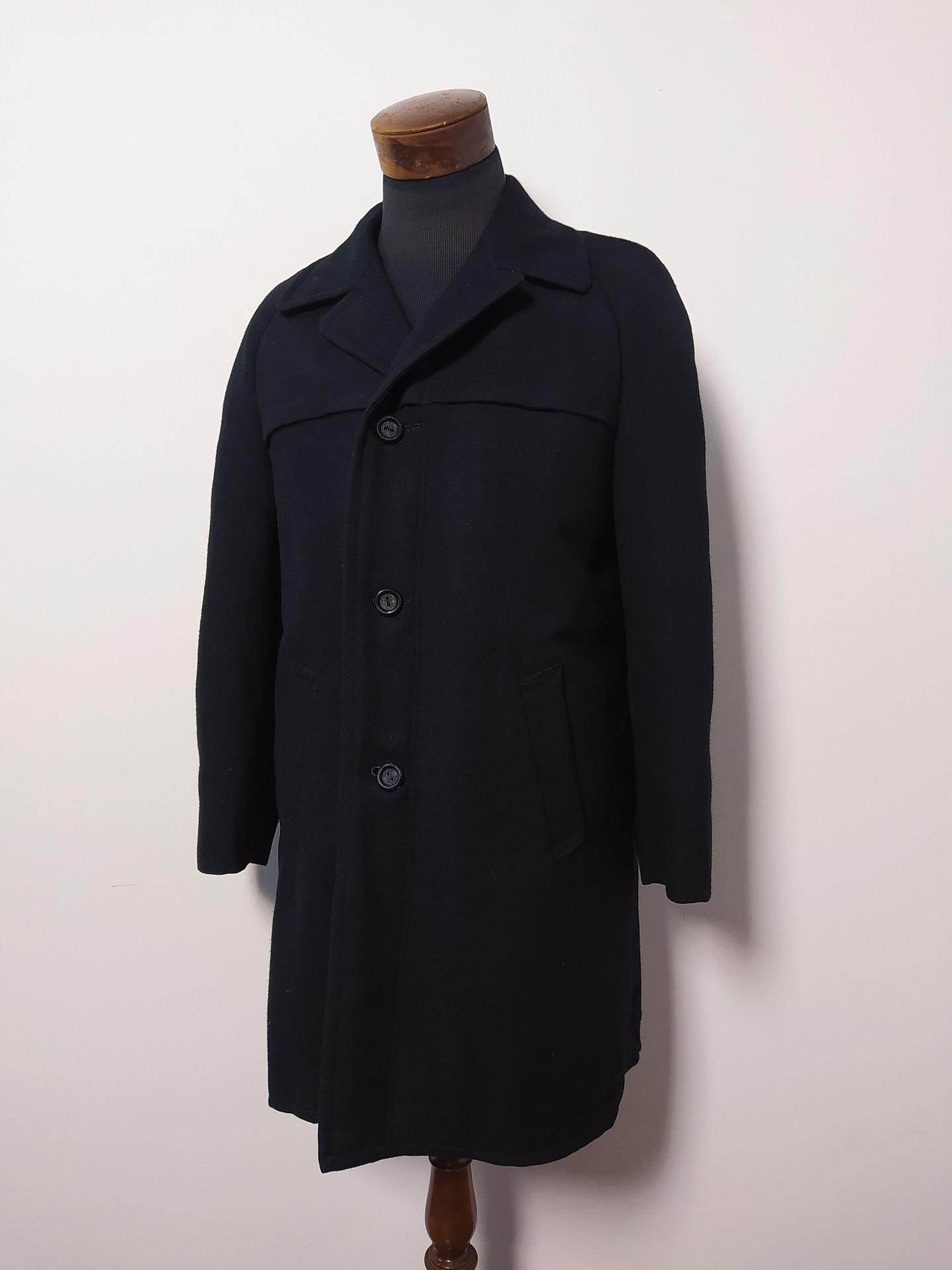Abrigo hombre Lana grueso Negro S - Código C197 3