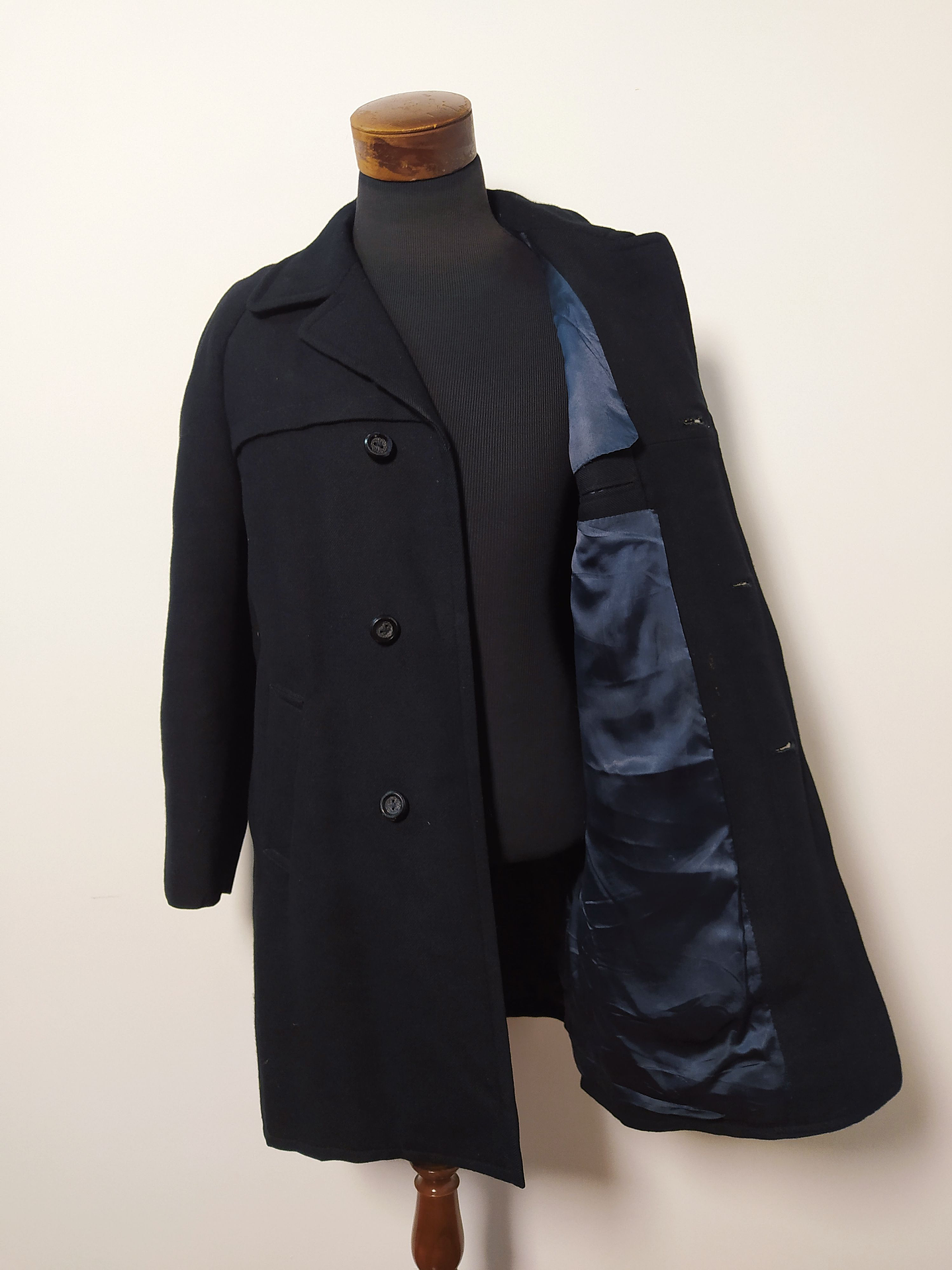 Abrigo hombre Lana grueso Negro S - Código C197 1