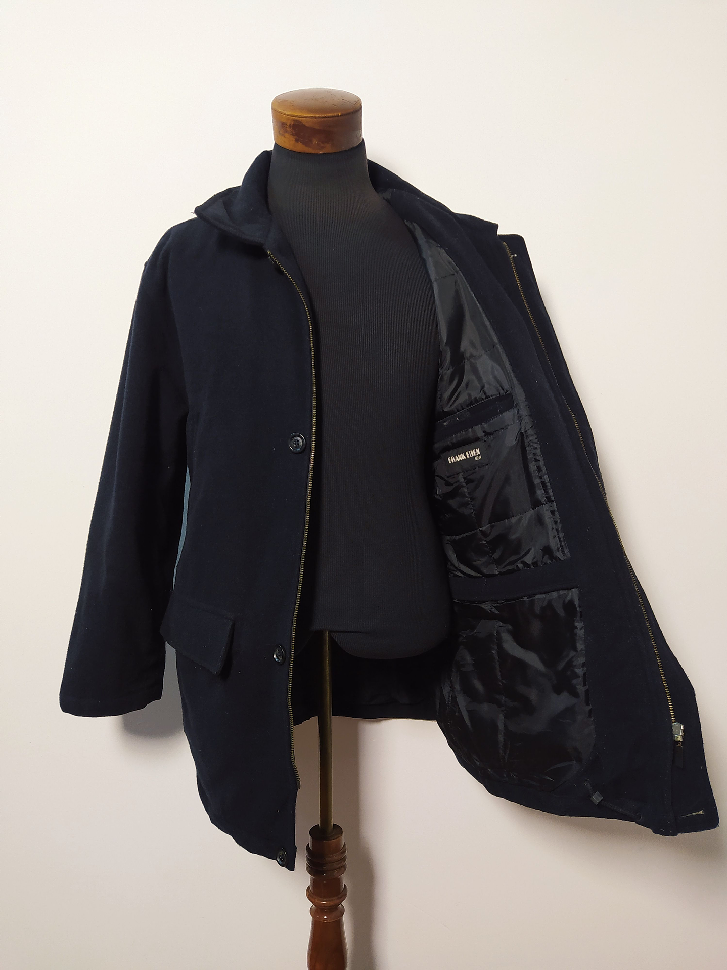 Abrigo lana hombre Chaqueton Fec Azul oscuro XL/XXL 4