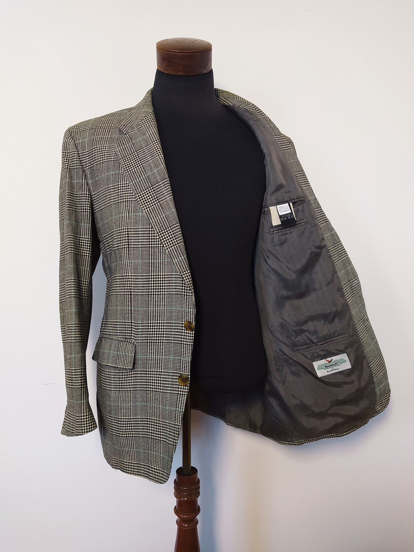 Blazer Benvenuto PURA LANA VIRGEN Principe de Gales Talla LXL - Código BH104 5