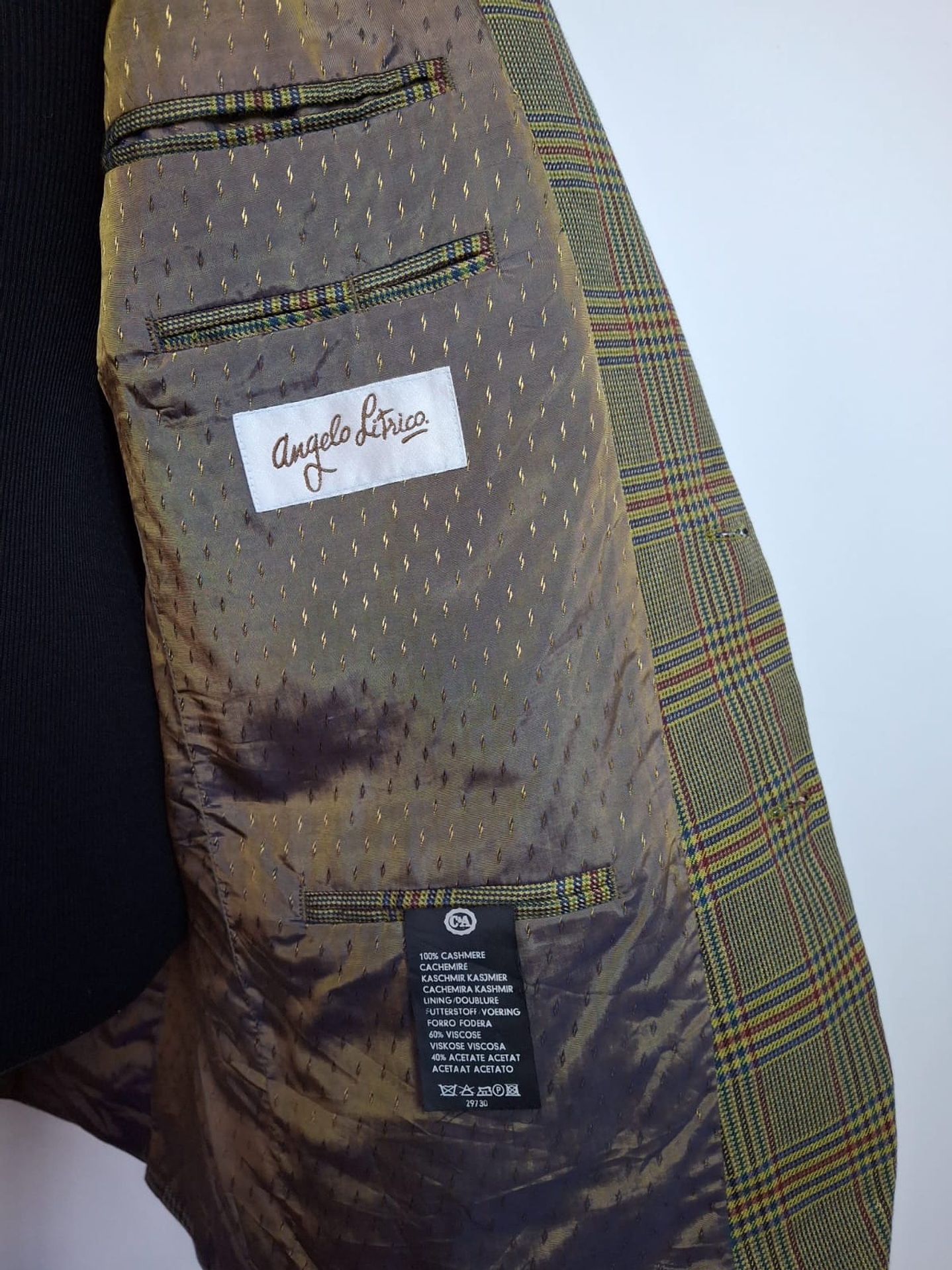 Blazer Angelo Lítrico puro Cashmere lujo TALLA XL 7