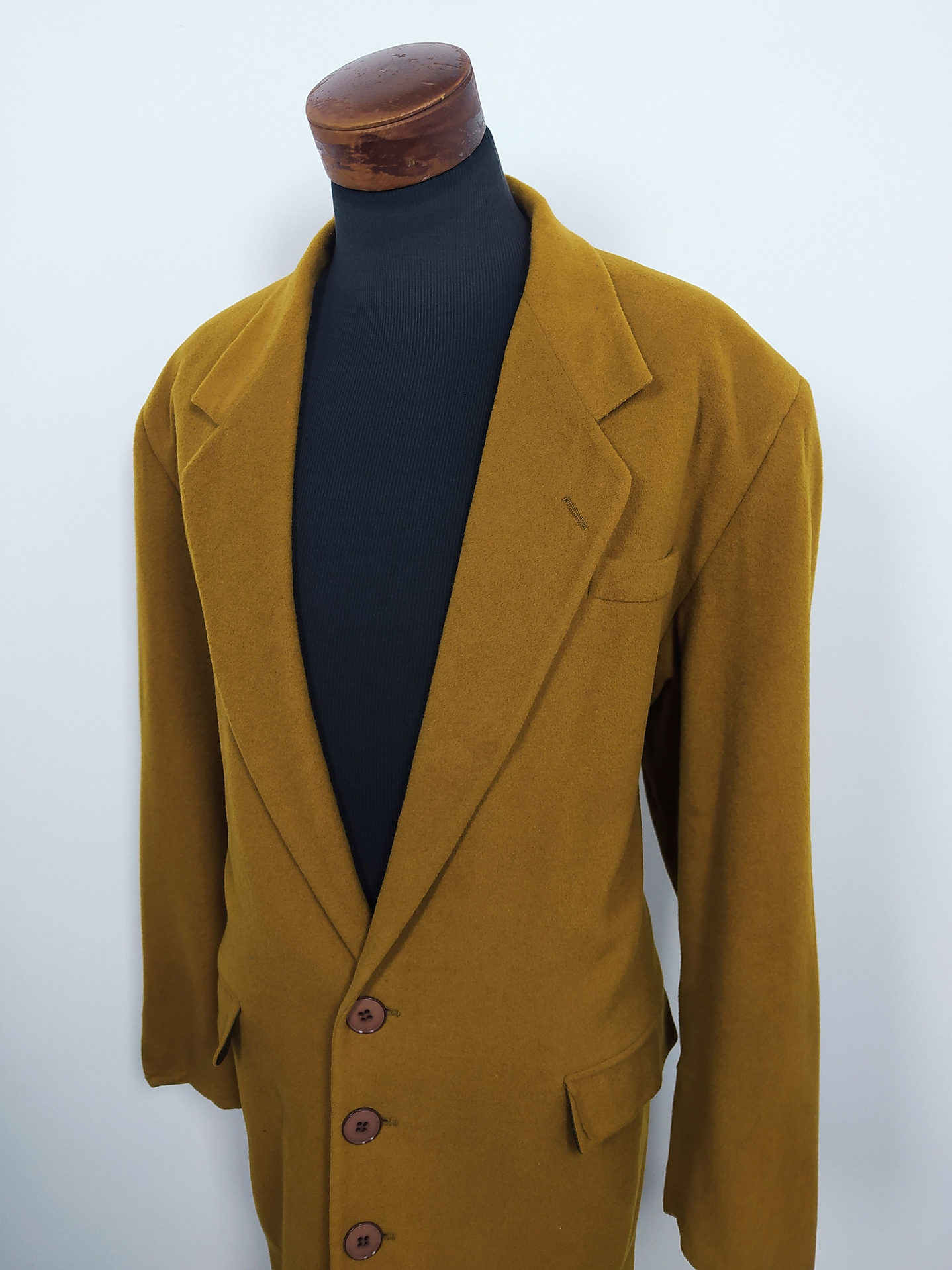 Abrigo Largo lana hombre ROCCOONBURN Mostaza Oscuro TALLA 3XL - Código C280 3