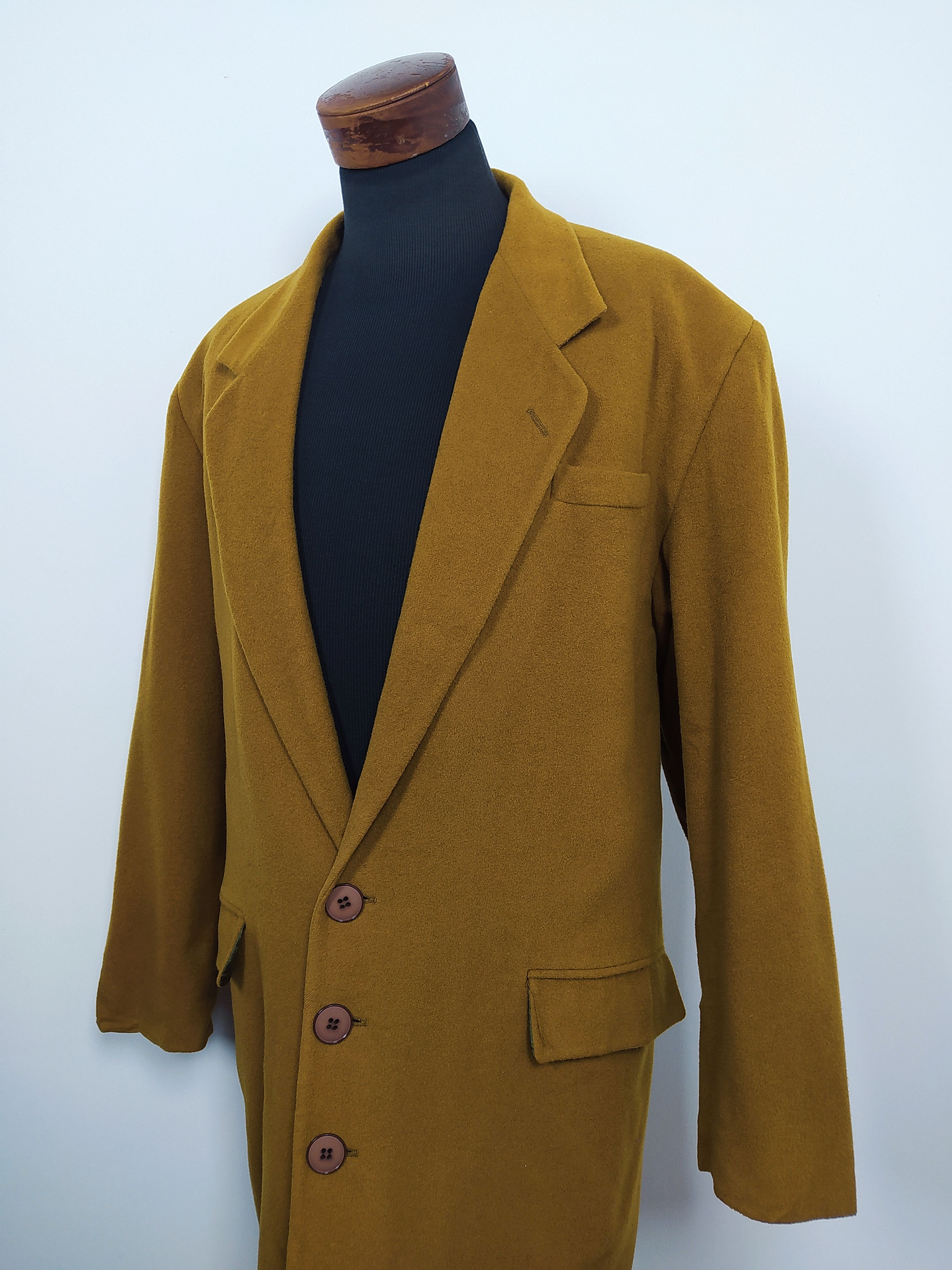 Abrigo Largo lana hombre ROCCOONBURN Mostaza Oscuro TALLA 3XL - Código C280 4