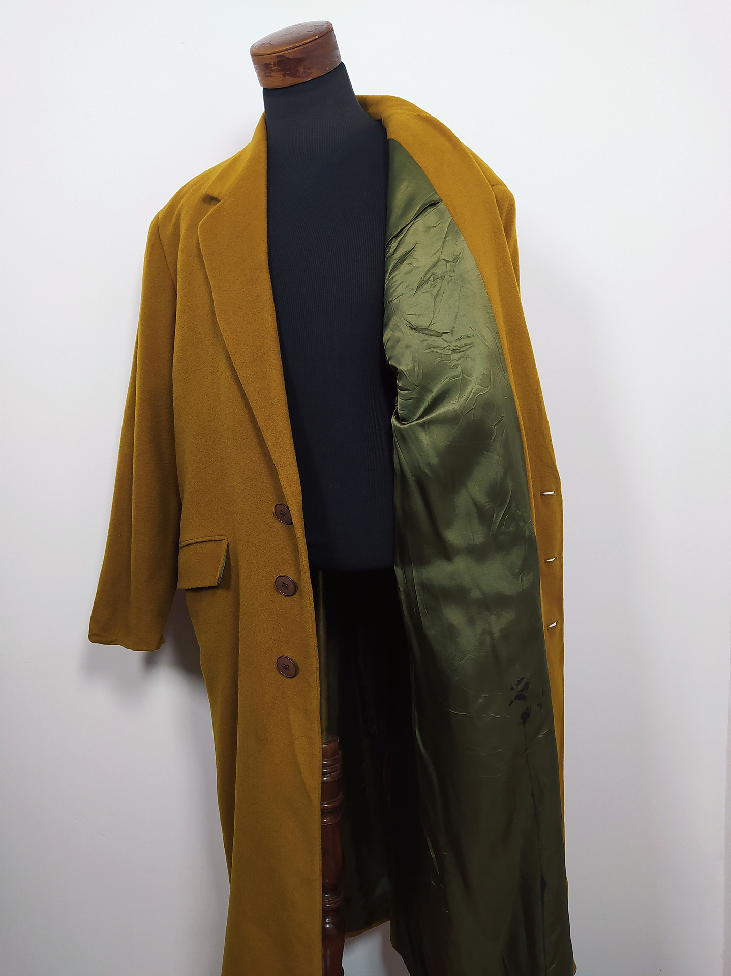 Abrigo Largo lana hombre ROCCOONBURN Mostaza Oscuro TALLA 3XL - Código C280 2