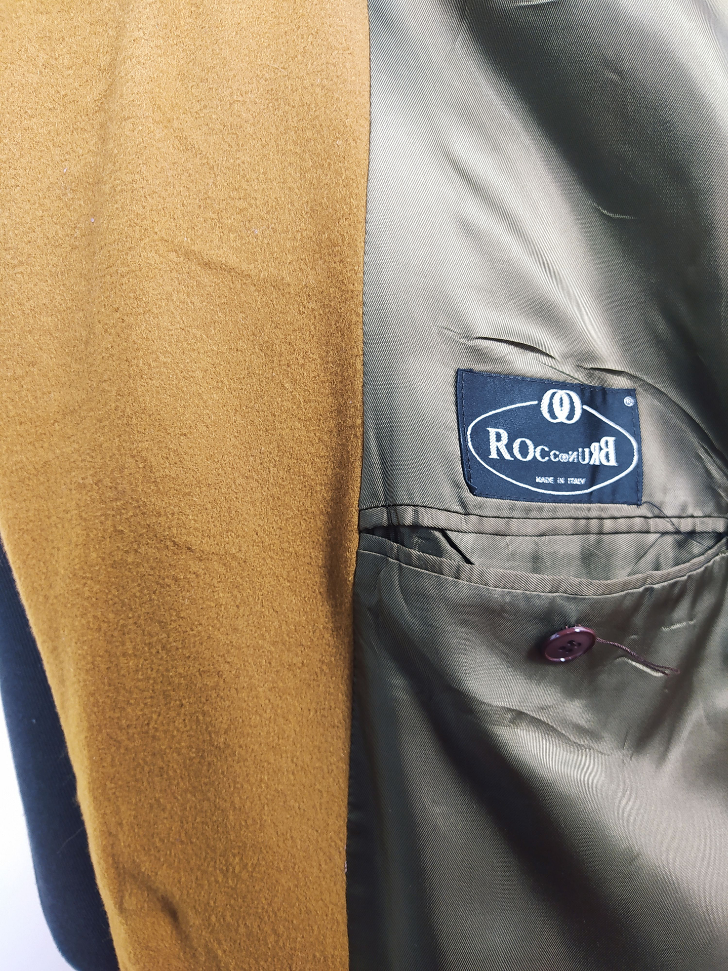 Abrigo Largo lana hombre ROCCOONBURN Mostaza Oscuro TALLA 3XL - Código C280 5