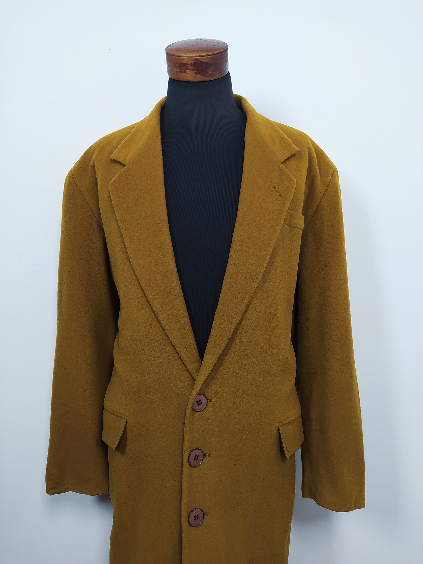 Abrigo Largo lana hombre ROCCOONBURN Mostaza Oscuro TALLA 3XL - Código C280 6