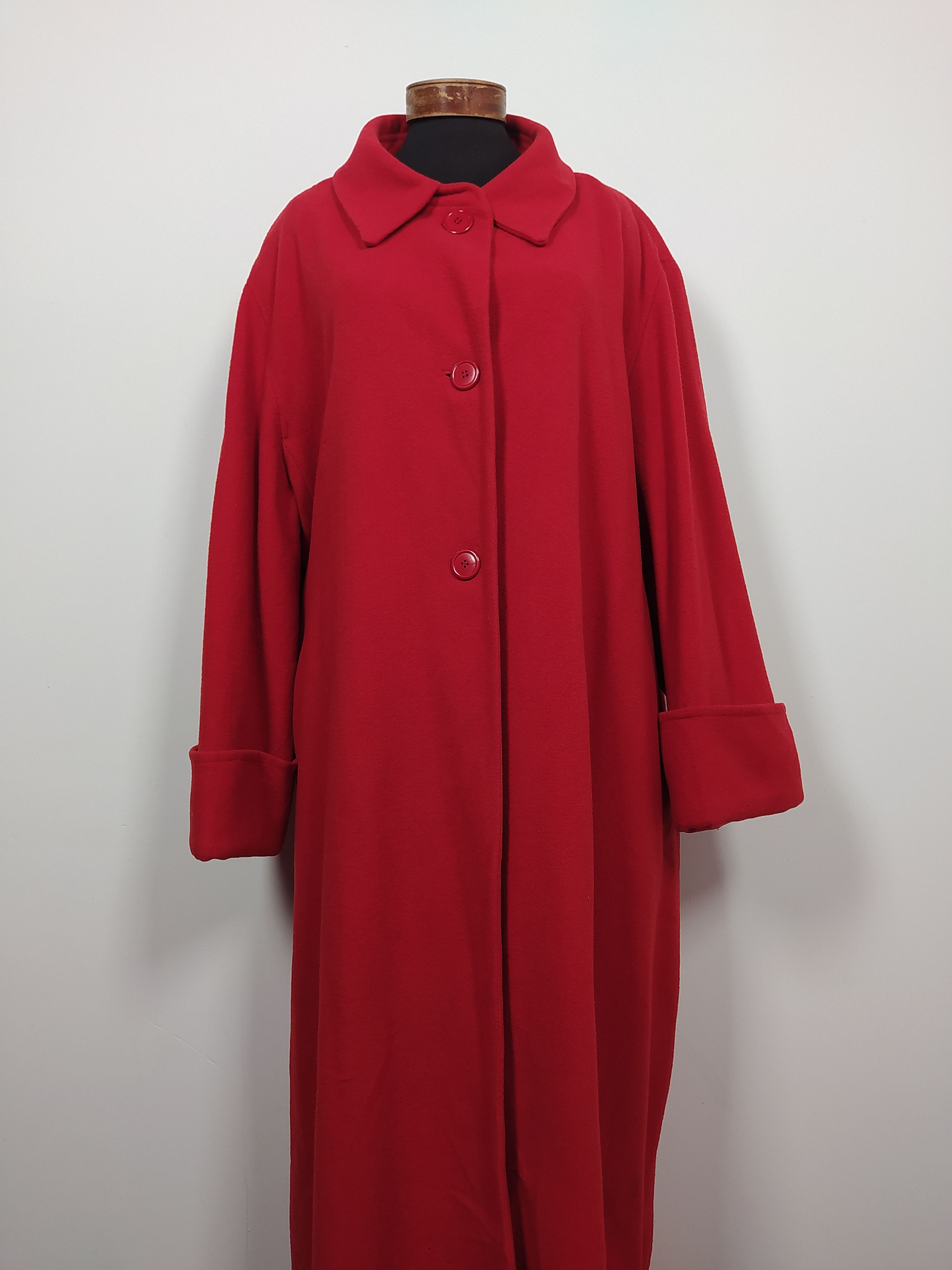 Abrigo mujer largo pura lana Benard Holtzman Rojo TALLA LIBRE - MM101 1