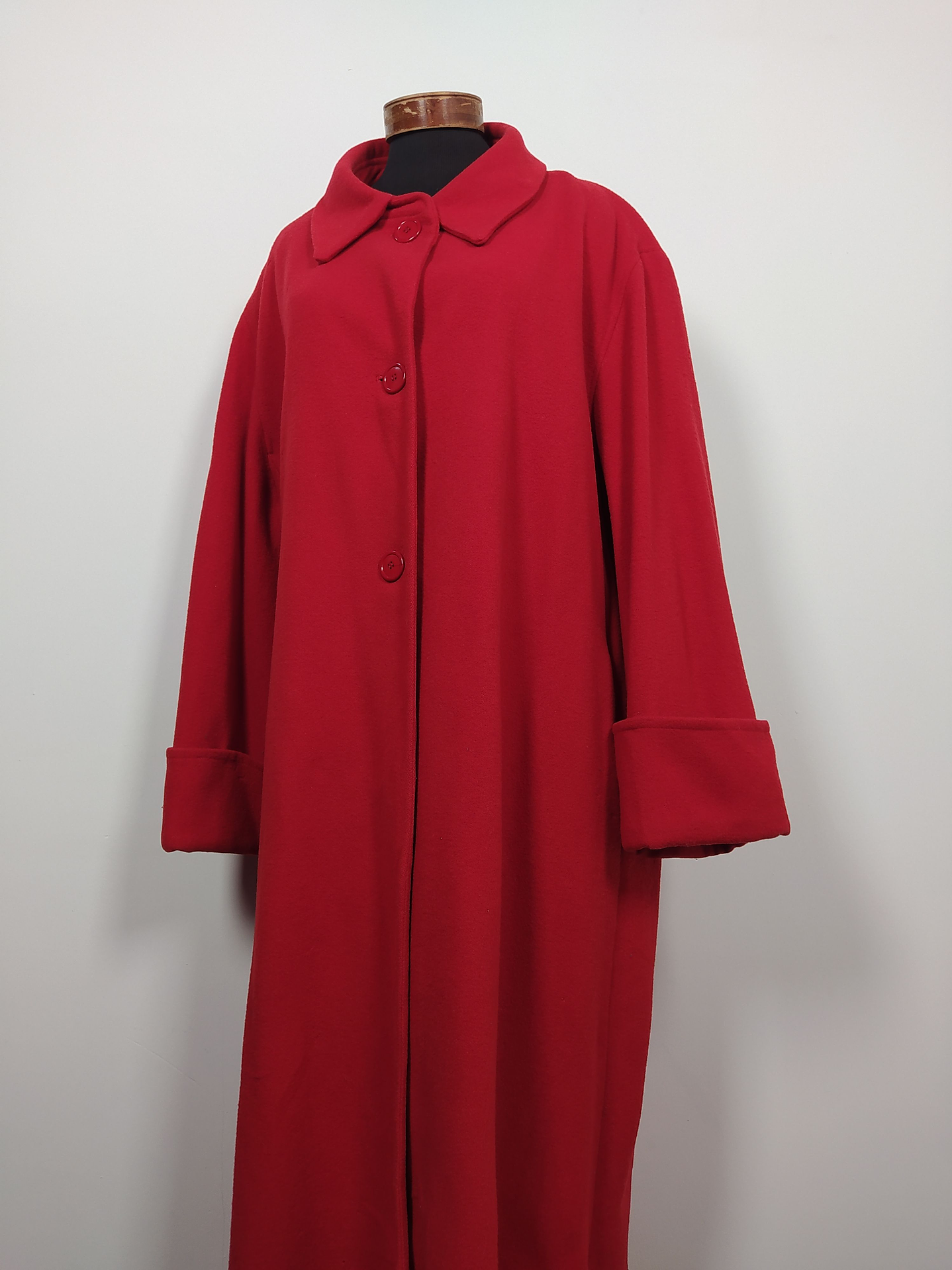 Abrigo mujer largo pura lana Benard Holtzman Rojo TALLA LIBRE - MM101 2