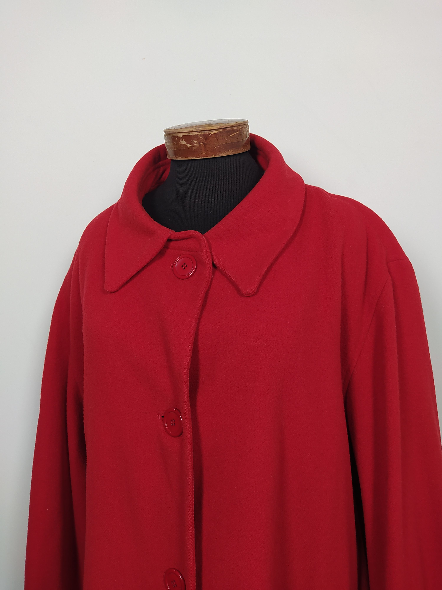 Abrigo mujer largo pura lana Benard Holtzman Rojo TALLA LIBRE - MM101 3