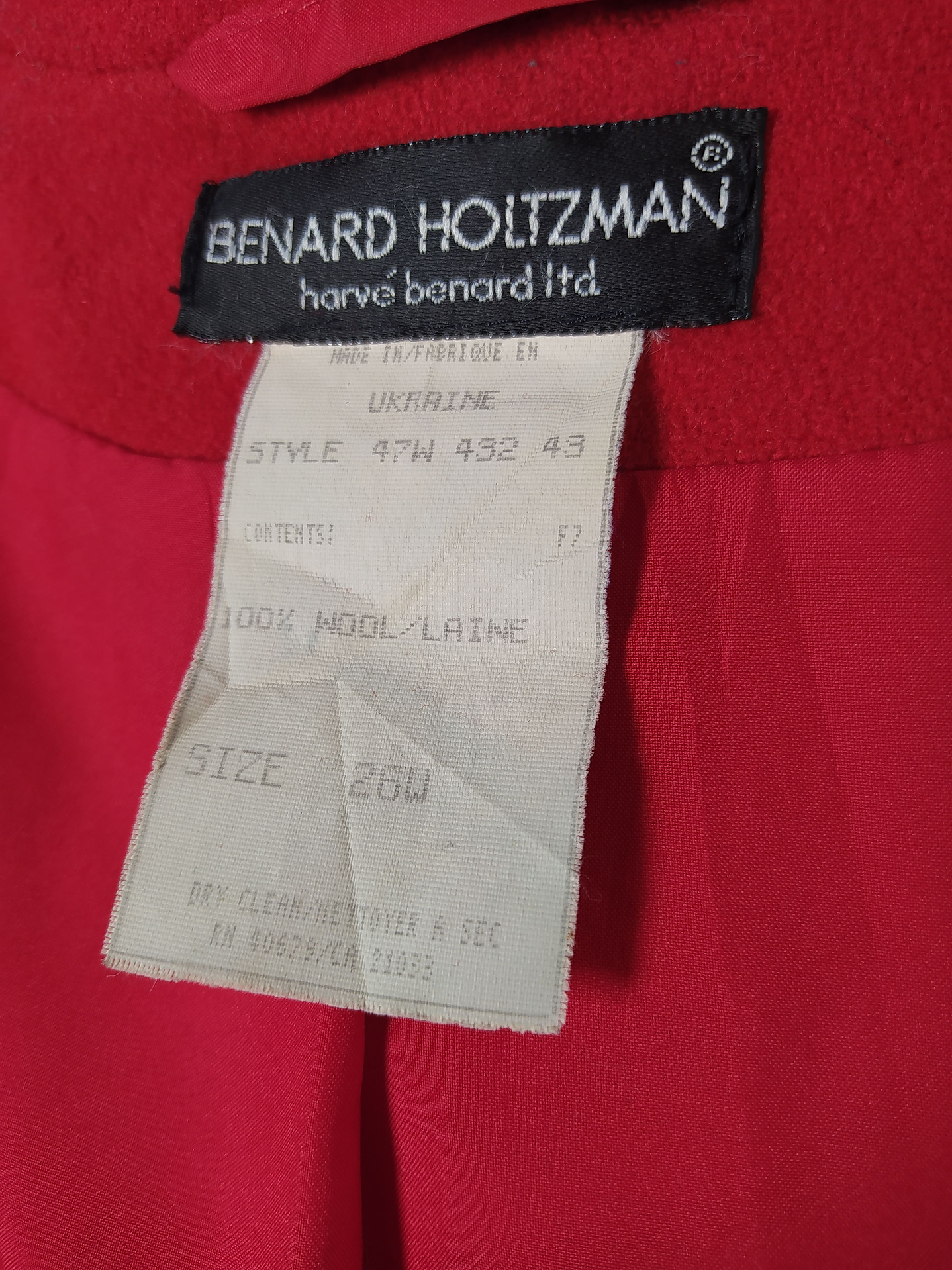 Abrigo mujer largo pura lana Benard Holtzman Rojo TALLA LIBRE - MM101 8