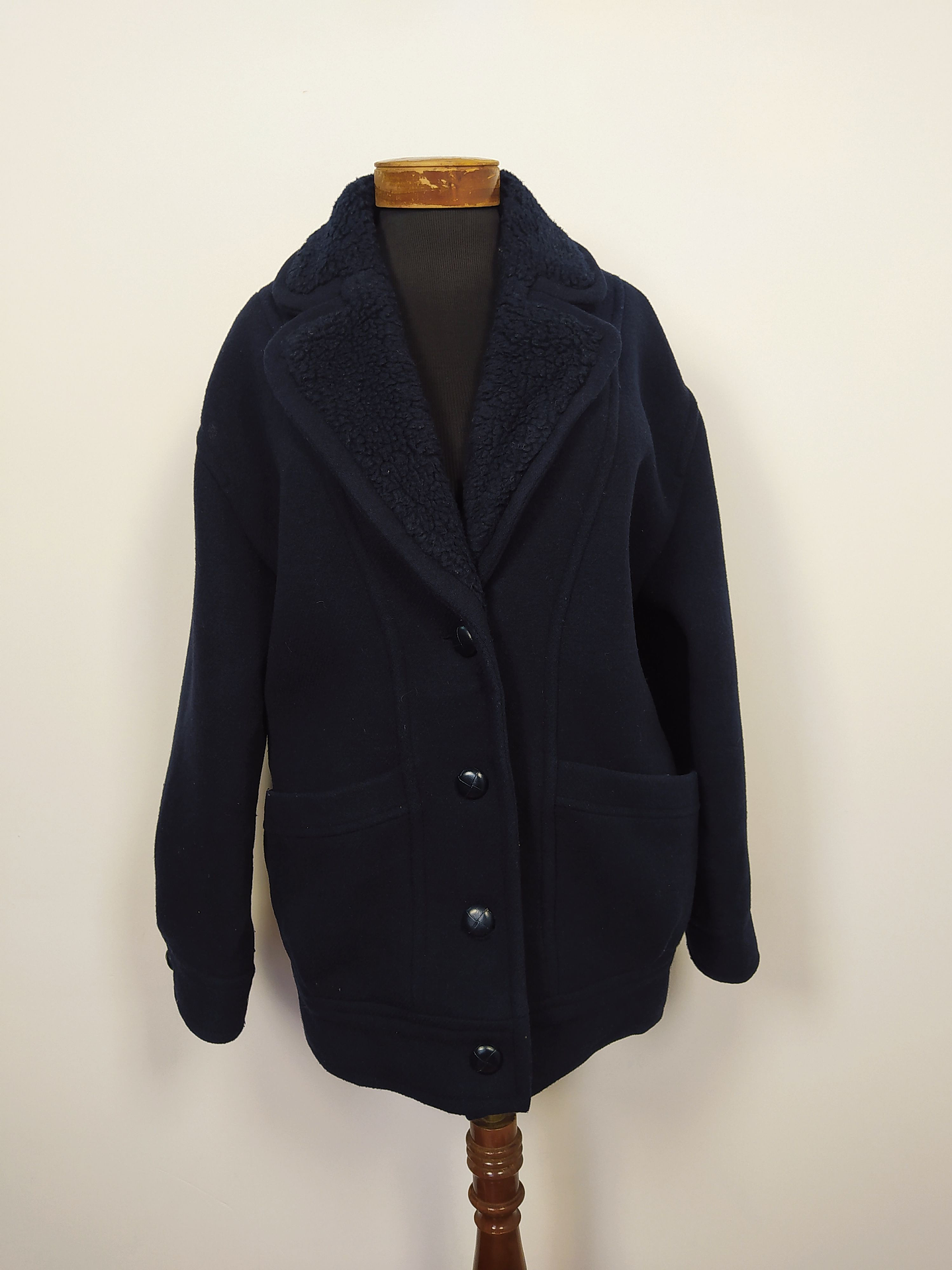 Abrigo mujer lana virgen Claudie Pierlot Paris TALLA LXL Azul - MM111 1