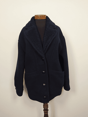 Abrigo mujer lana virgen Claudie Pierlot Paris TALLA LXL Azul - MM111