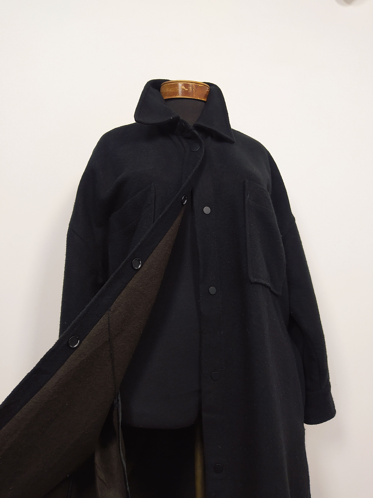 Abrigo lana Mango mujer TALLA TALLA LIBRE L A LA 3XL Negro - MM110 2