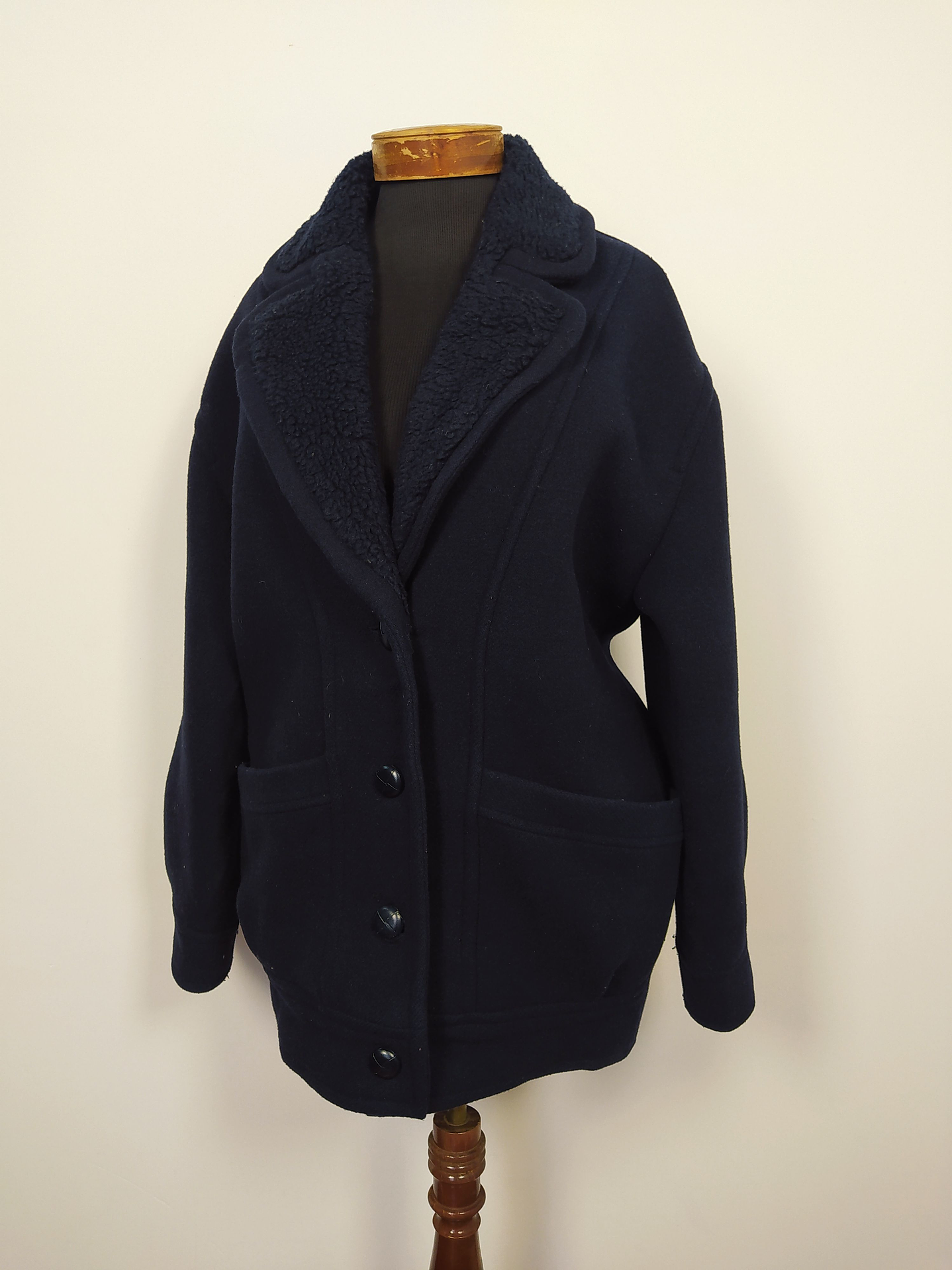 Abrigo mujer lana virgen Claudie Pierlot Paris TALLA LXL Azul - MM111 2