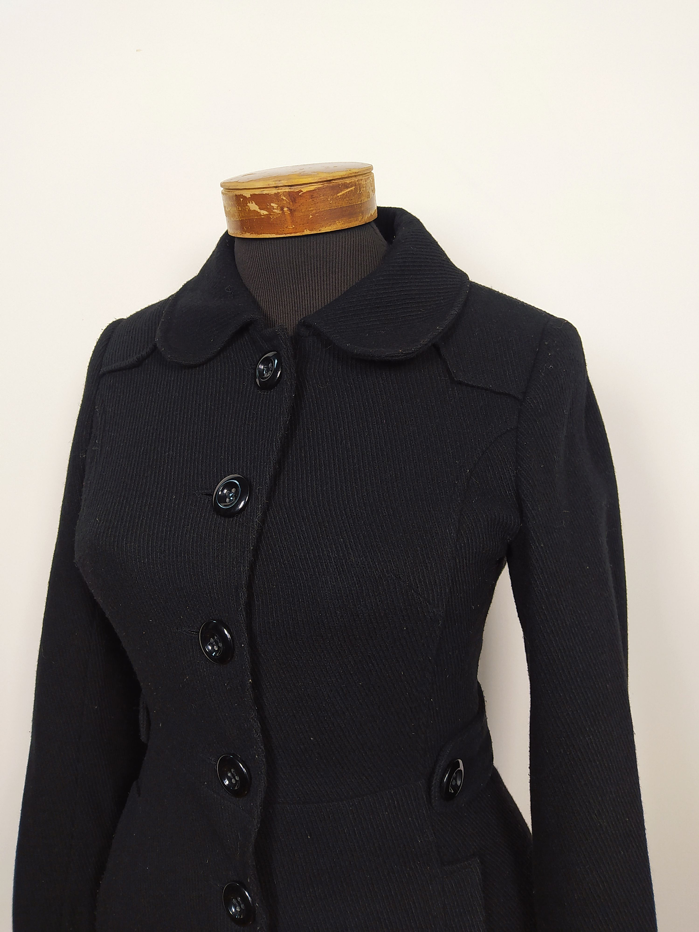 Abrigo lana H&M TALLA XS/S Negro - MM112 3