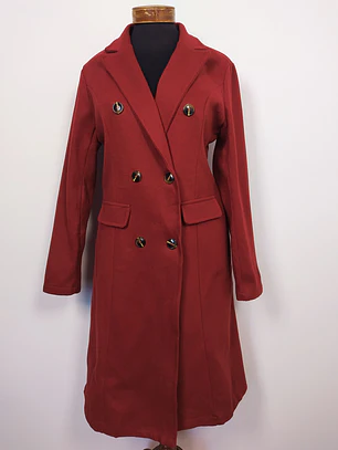 Abrigo mujer cruzado Vino TALLA SM- MM114