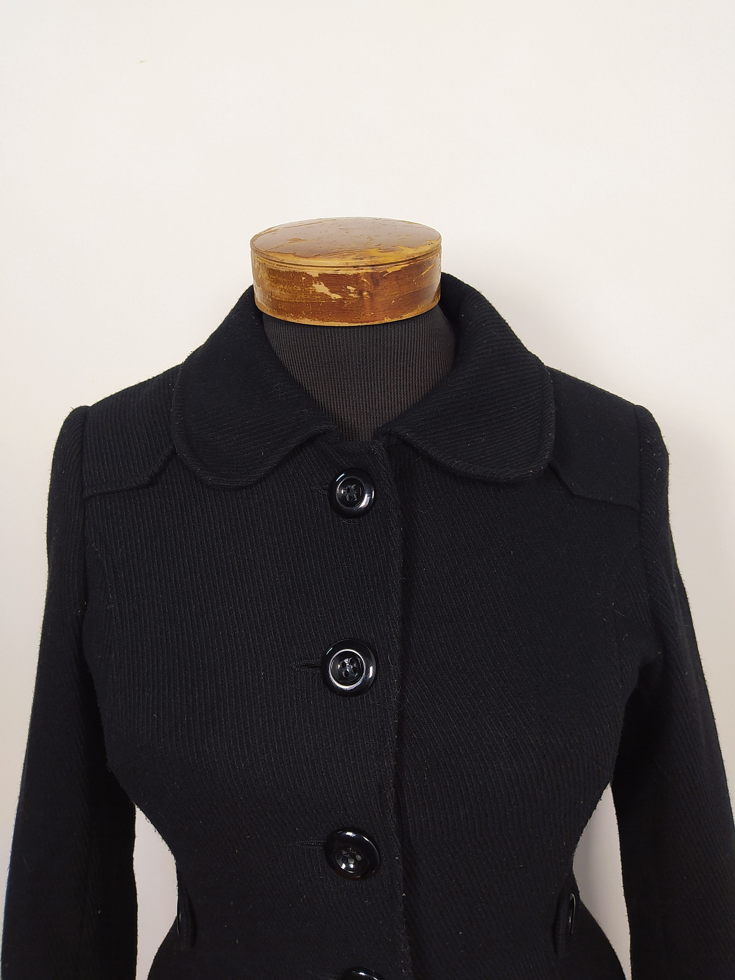 Abrigo lana H&M TALLA XS/S Negro - MM112 4