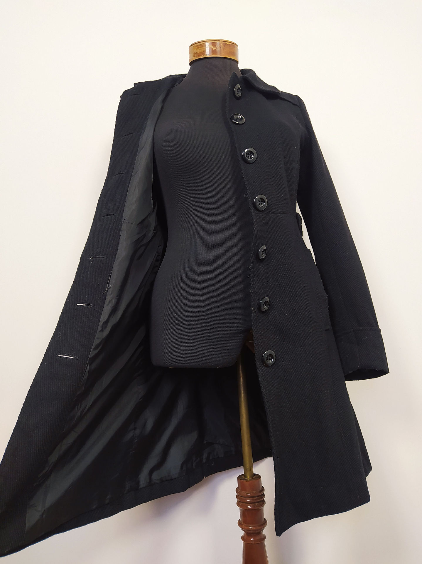 Abrigo lana H&M TALLA XS/S Negro - MM112 5