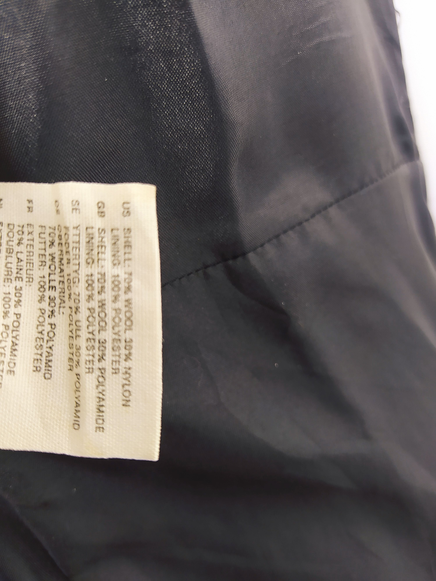 Abrigo lana H&M TALLA XS/S Negro - MM112 6