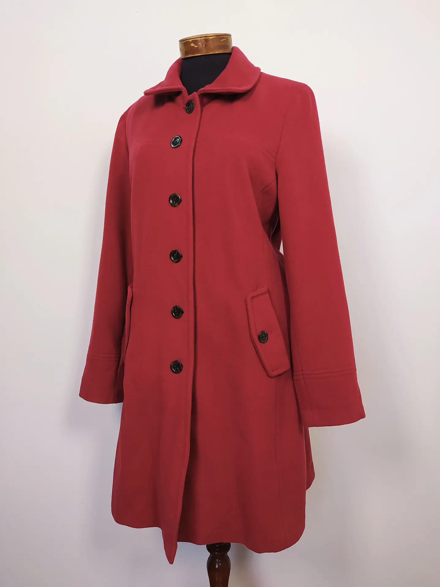 Abrigo lana mujer Lands End TALLA ML Fucsia - MM117 2
