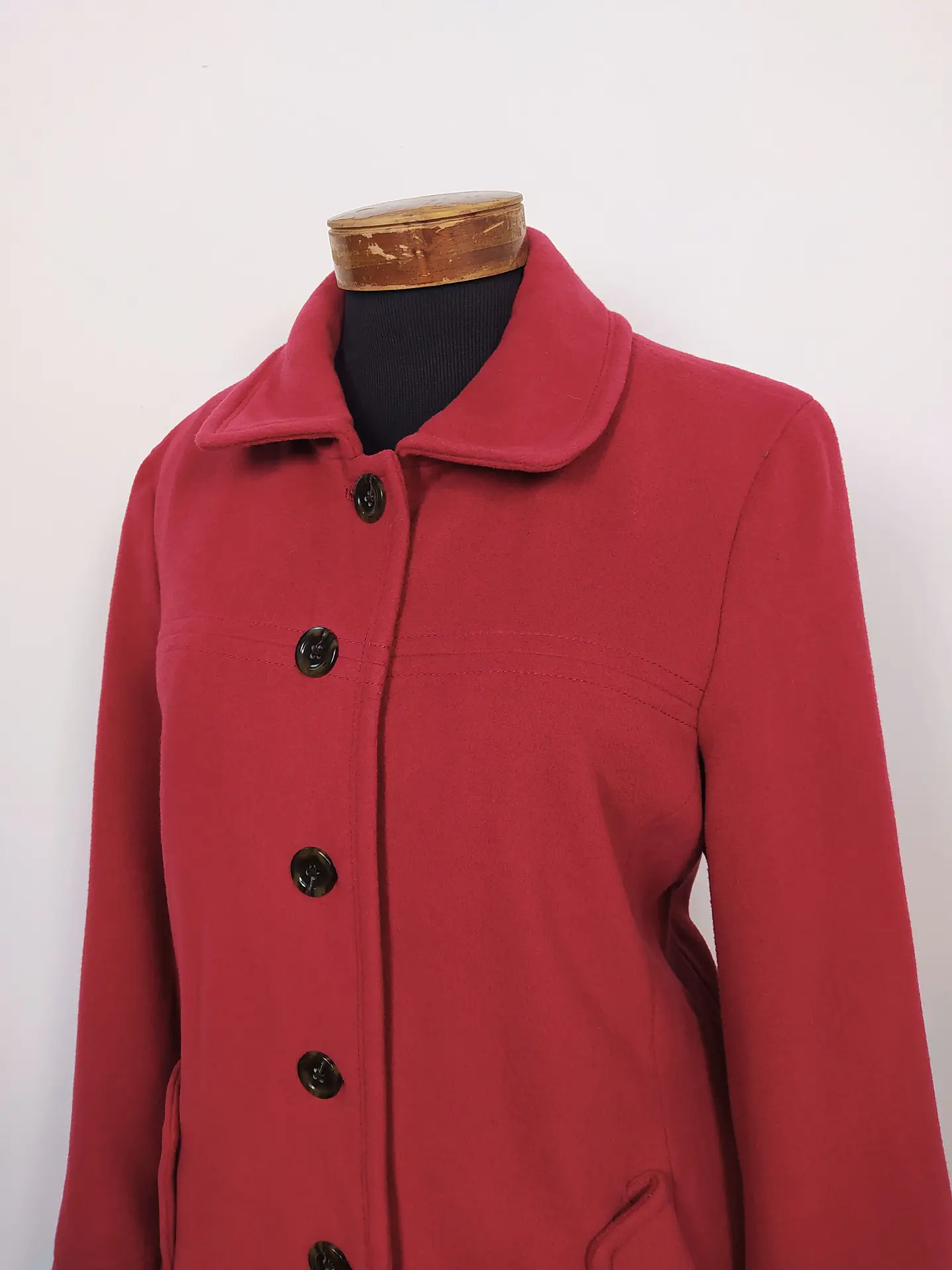 Abrigo lana mujer Lands End TALLA ML Fucsia - MM117 3