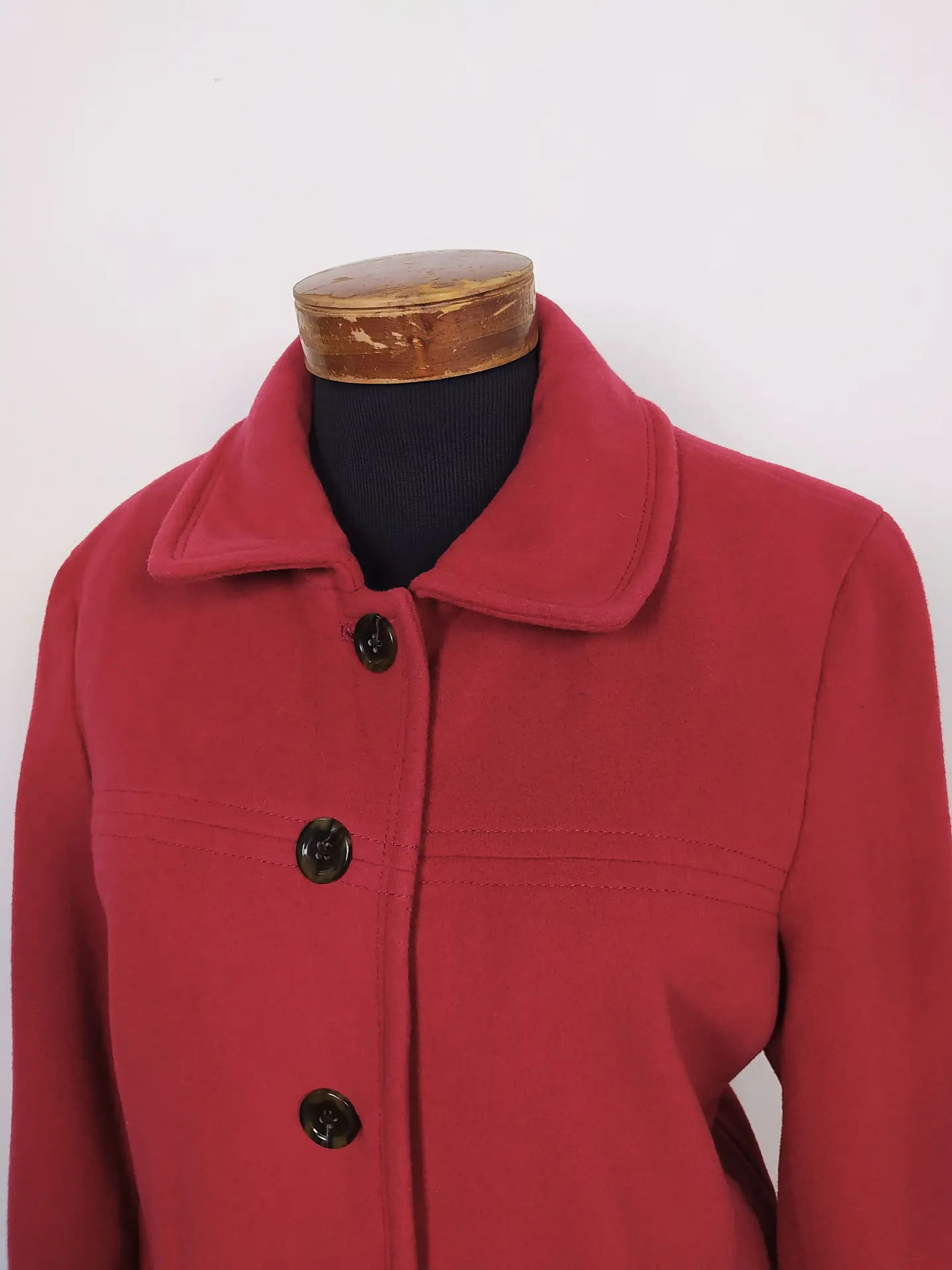 Abrigo lana mujer Lands End TALLA ML Fucsia - MM117 4