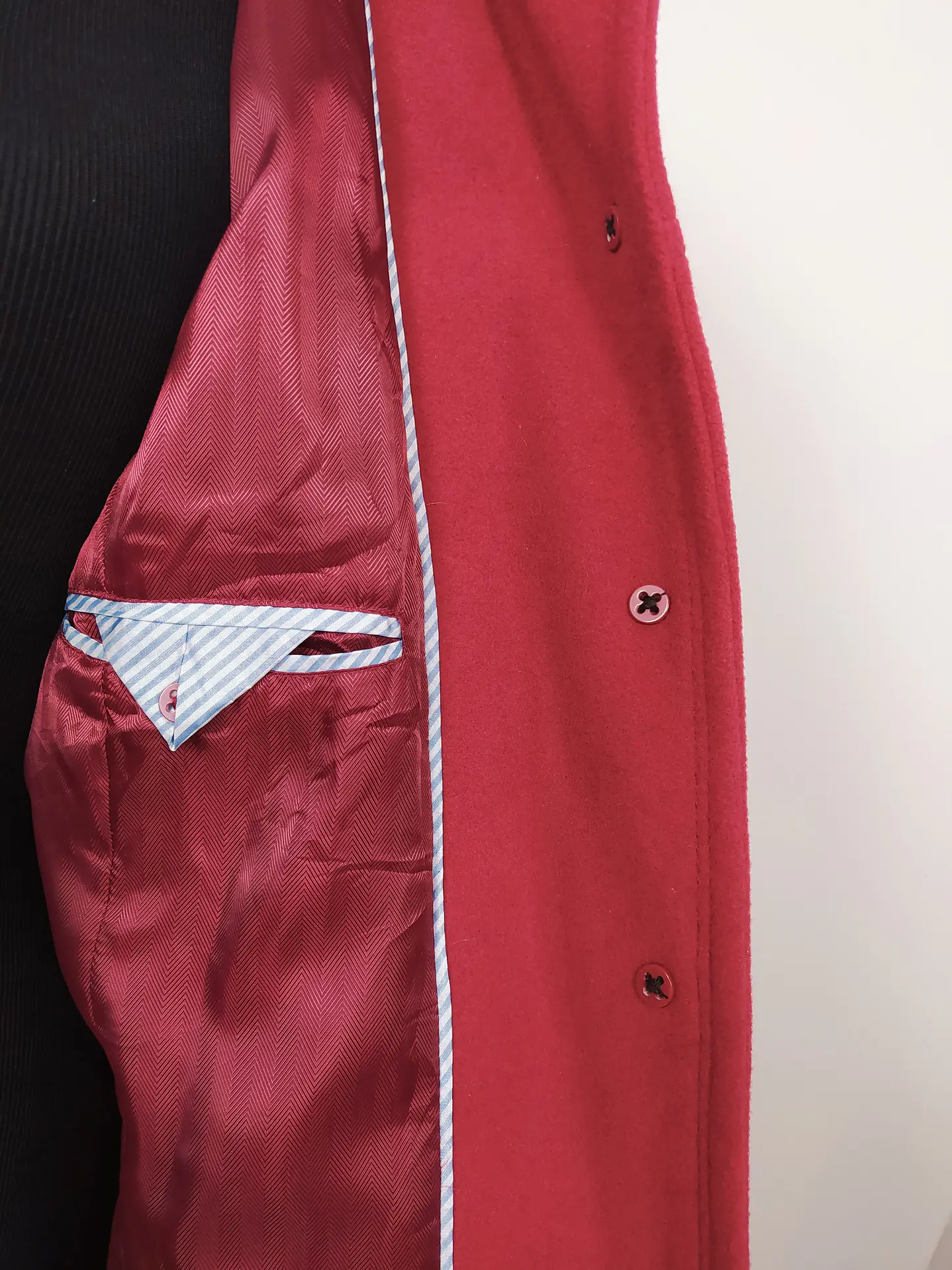 Abrigo lana mujer Lands End TALLA ML Fucsia - MM117 6