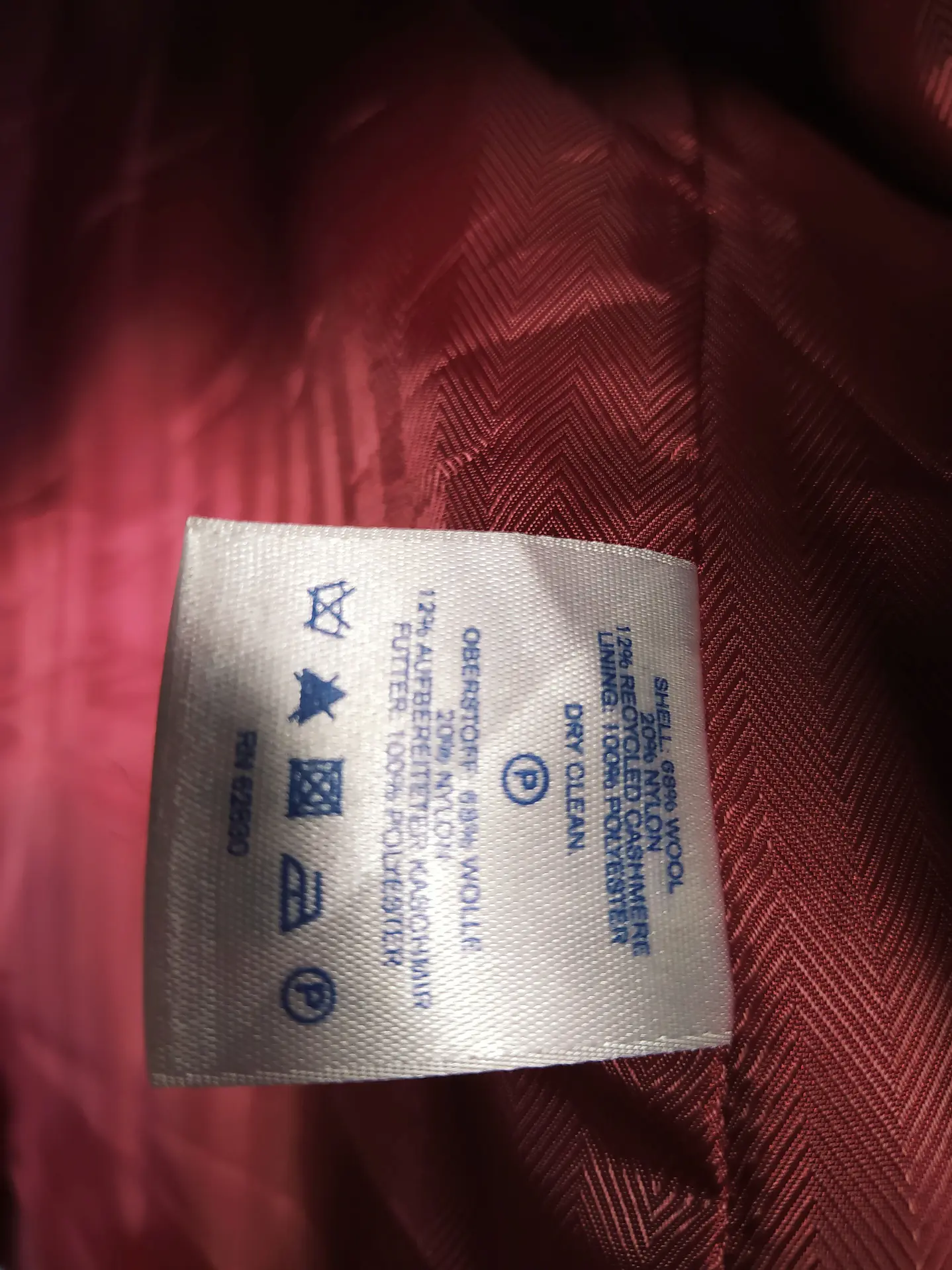 Abrigo lana mujer Lands End TALLA ML Fucsia - MM117 7
