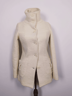 Abrigo mujer lana TALLA XS/S Blanco - MM122