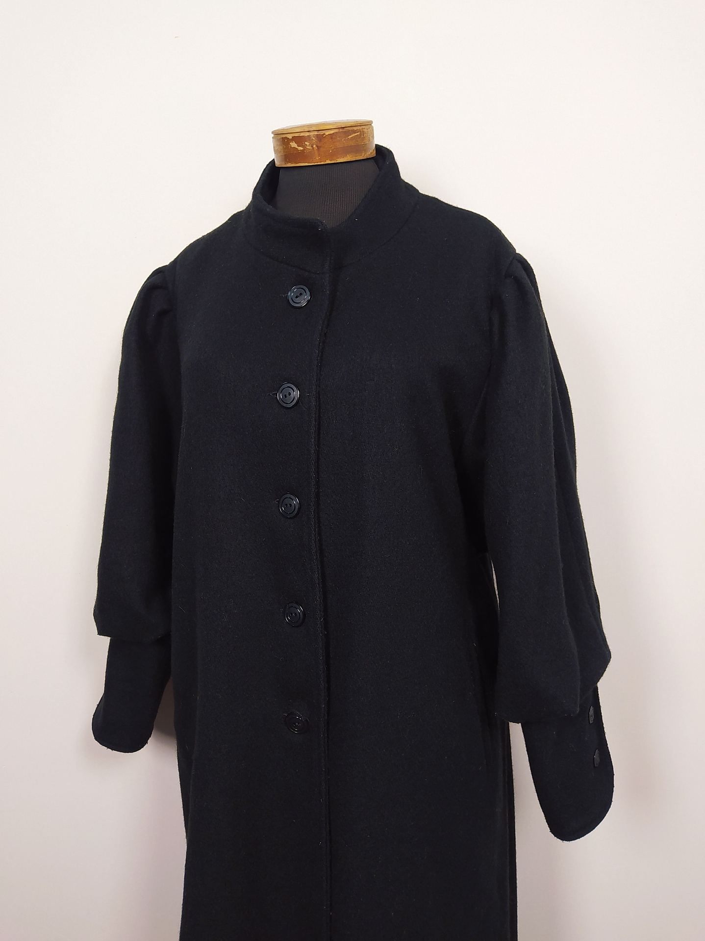 Abrigo largo pura lana mujer Rebeca Lynn TALLA XL Negro - MM126 4