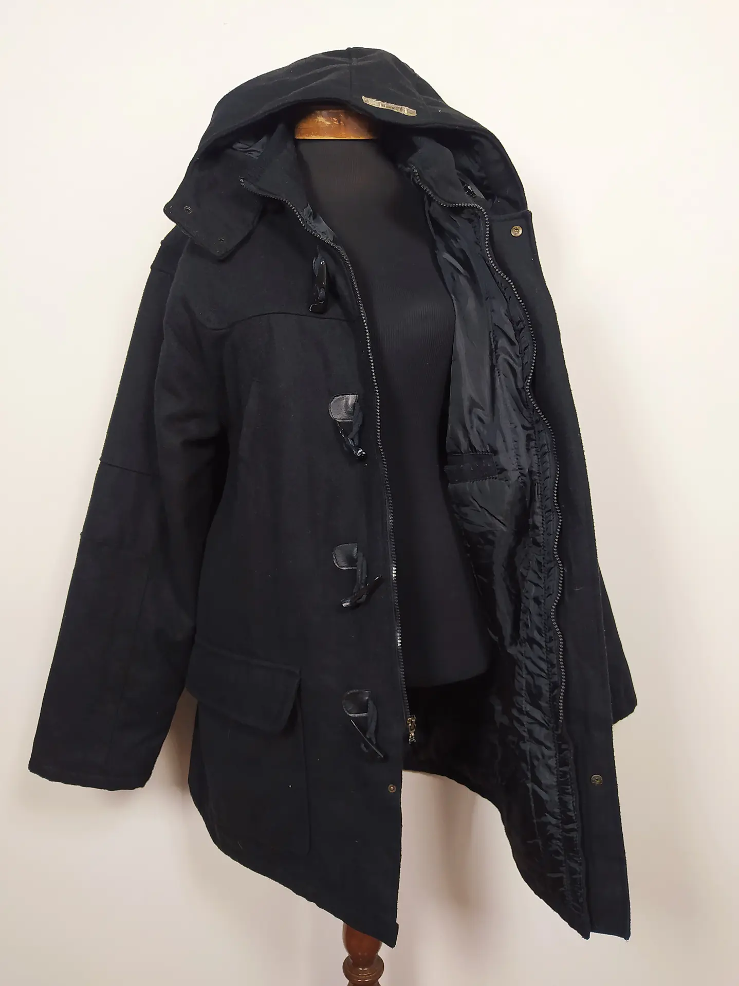 Abrigo Kani Gold grueso mujer TALLA XL/XXL Negro - MM127 5