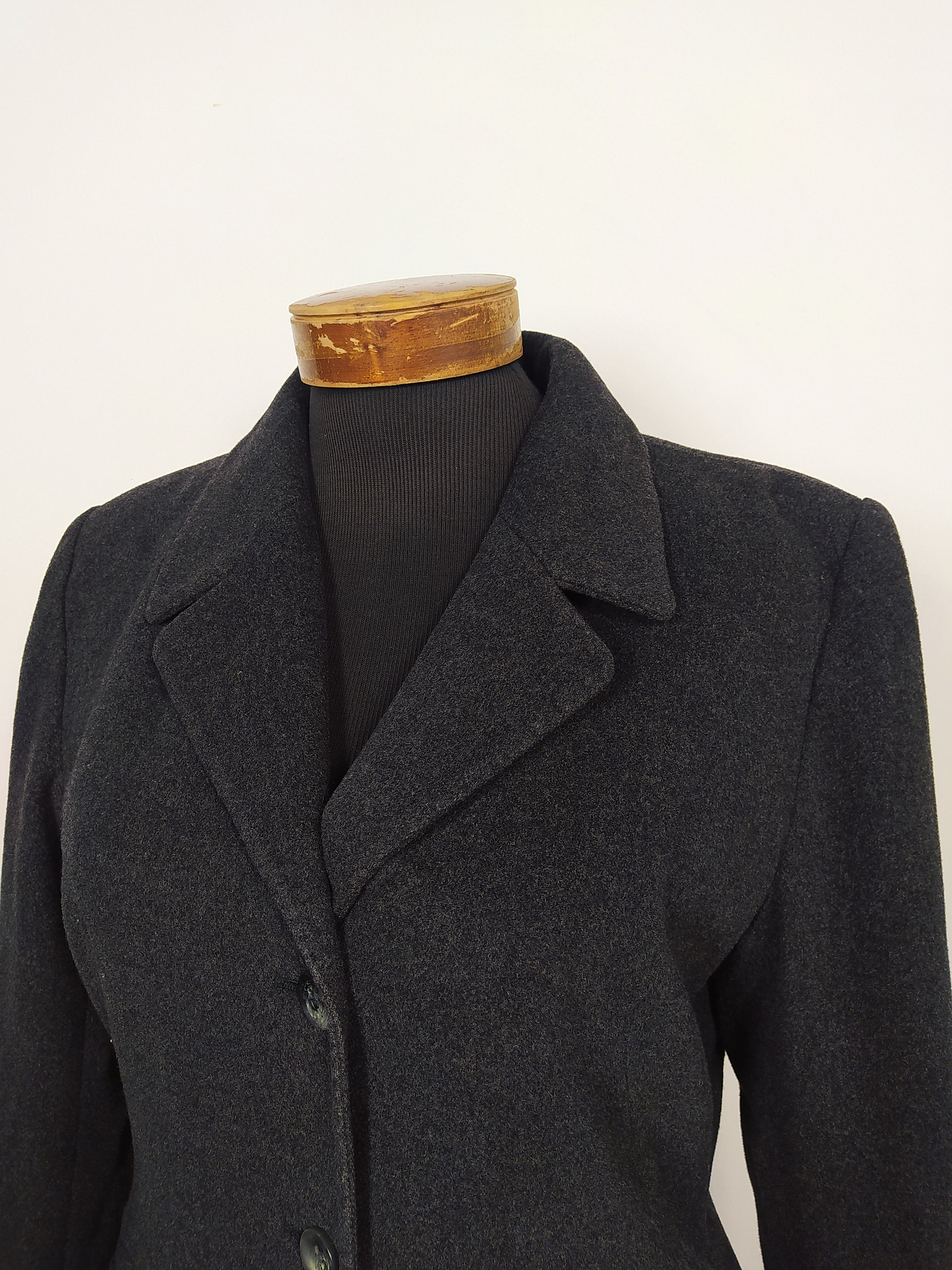 Abrigo Lana virgen mujer Studio Classics El Corte Inglés TALLA ML Plomo Oscuro - MM129 4