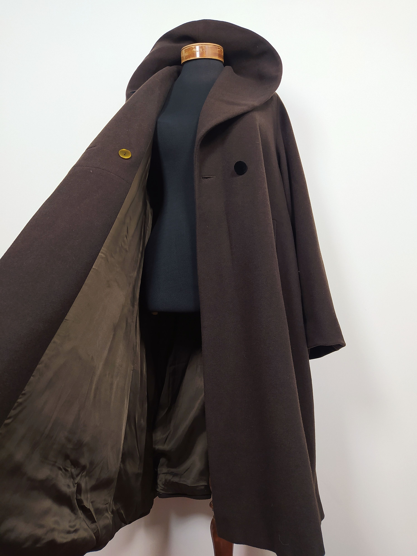 Abrigo largo pura lana virgen mujer Moda Sport Jlia Boutique TALLA XL Café - MM125 8