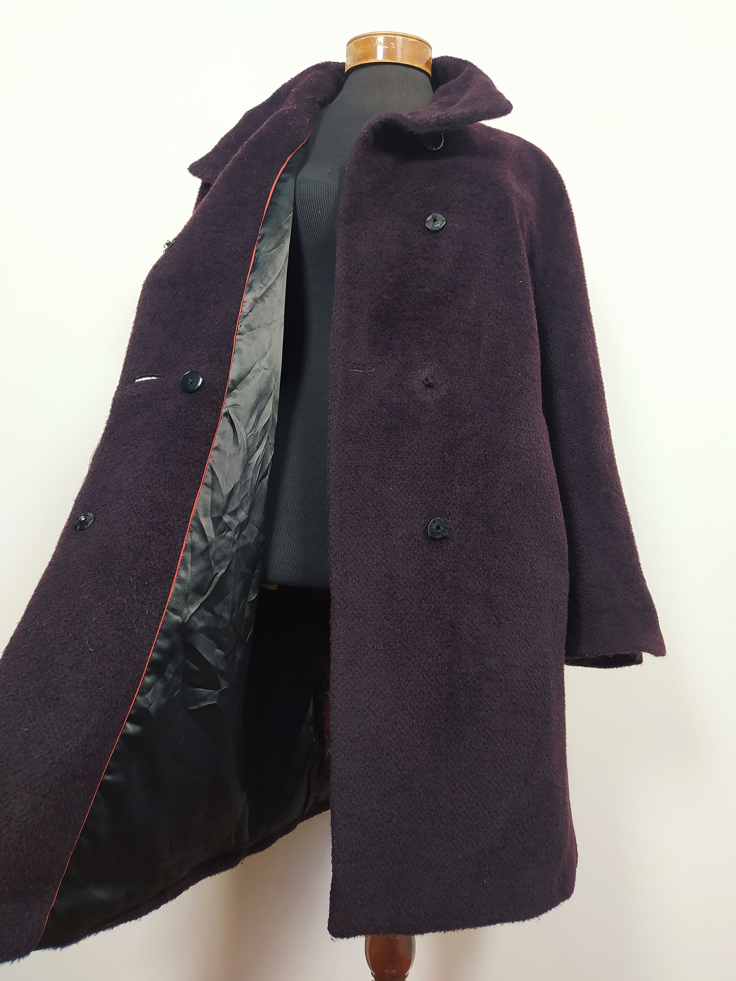 Abrigo mujer lana y alpaca Hilary Radley TALLA L Cirula violeta oscuro - MM133 3